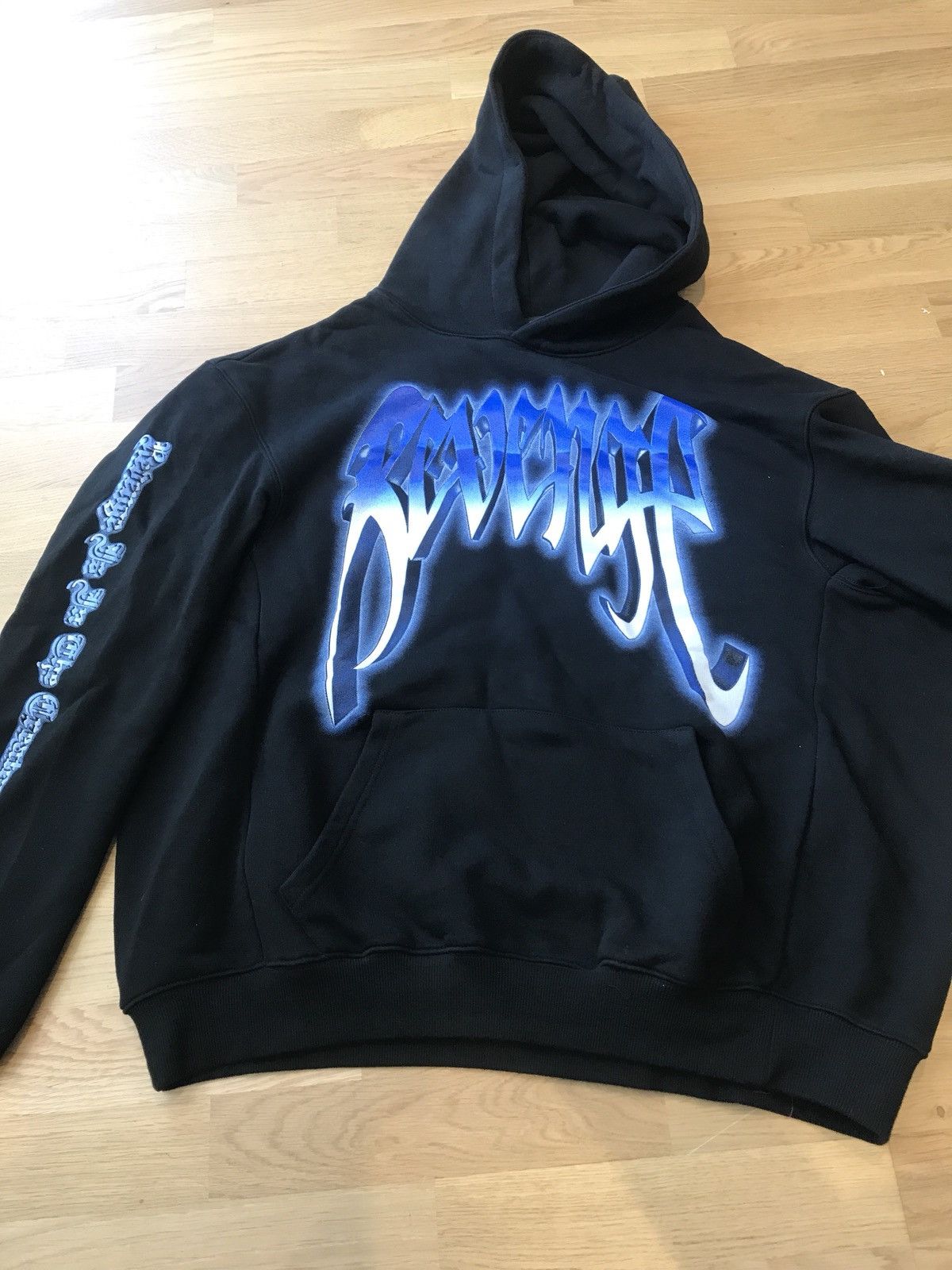 Black and cheap blue revenge hoodie