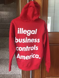 Authentic supreme illegal business controls America TEE shirt 2005