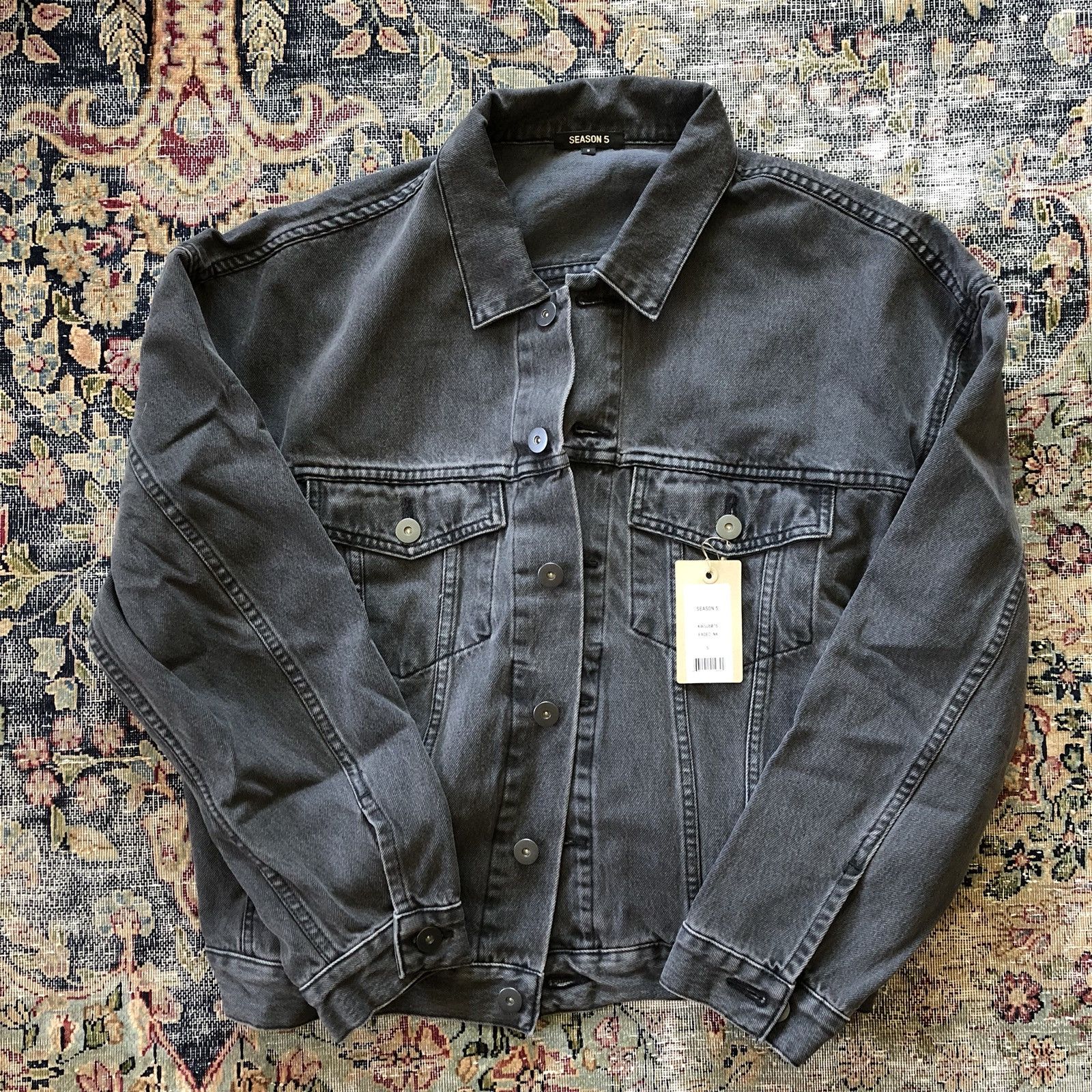 Yeezy Yeezy Season 5 Grey Denim Jacket | Grailed