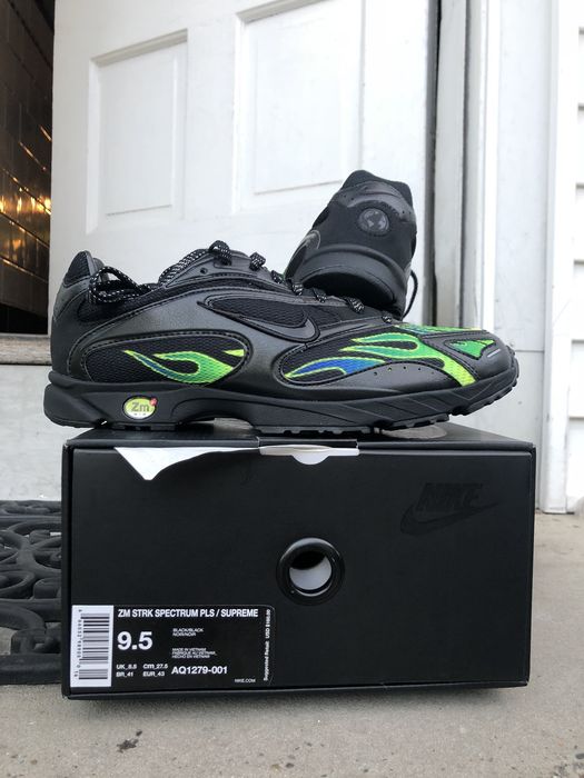 Supreme Nike Supreme Zoom Streak Black Flames Green Leather ZM