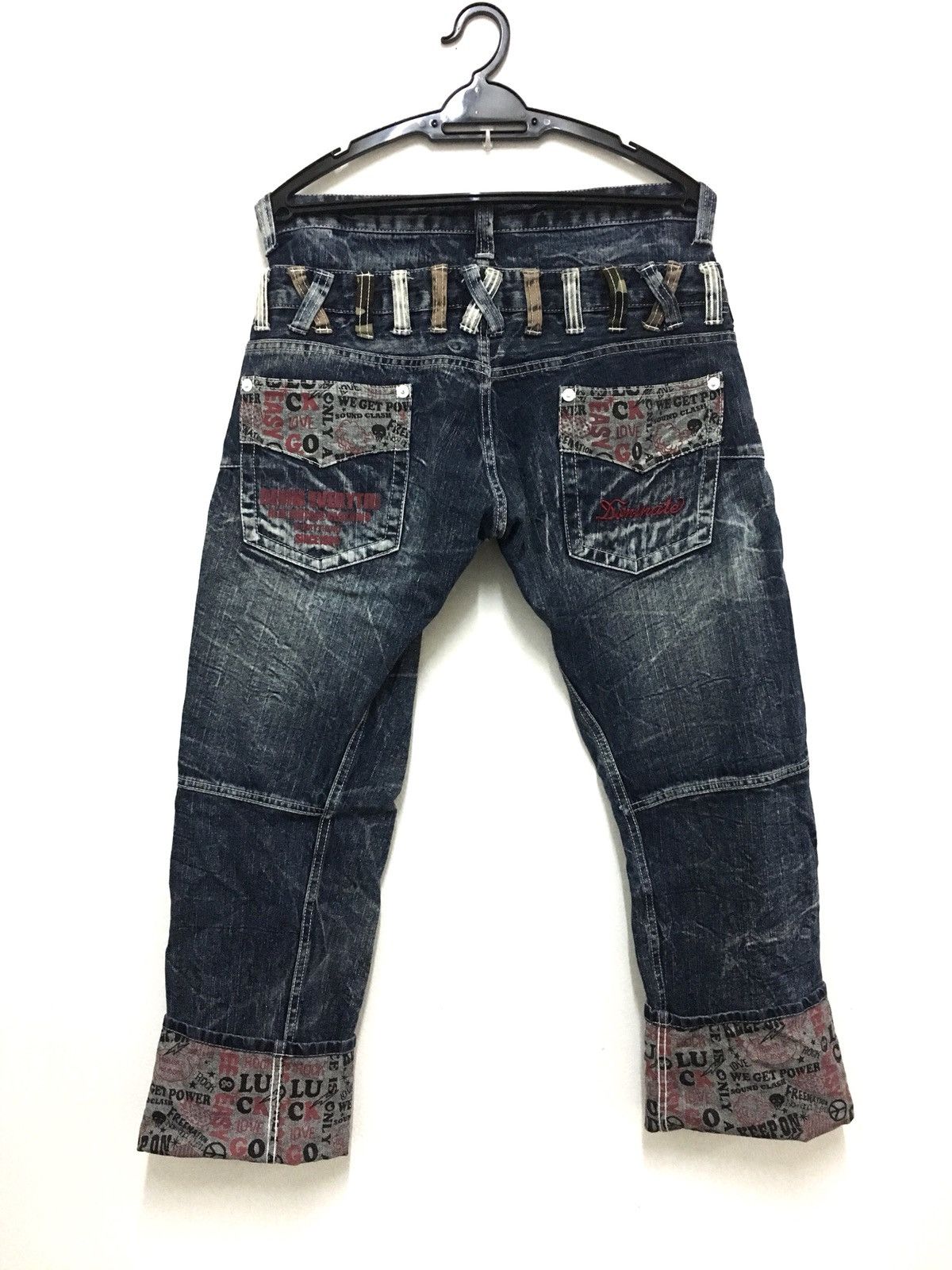 Designer Dominate Handcrafted Jeans Denim Rare Design Size US 33 - 1 Thumbnail