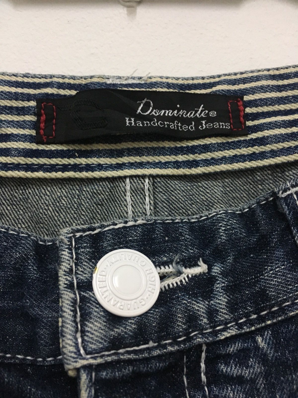 Designer Dominate Handcrafted Jeans Denim Rare Design Size US 33 - 3 Thumbnail
