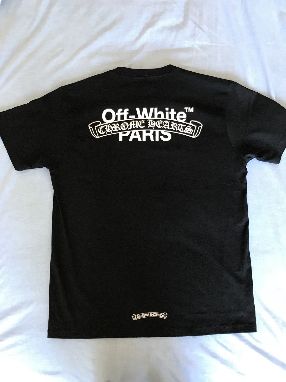 CHROME HEARTS Paris コットン Tシャツ【ランク：A】 クロムハーツ COMME des GARCONS DSM コラボ ロゴ プリント T