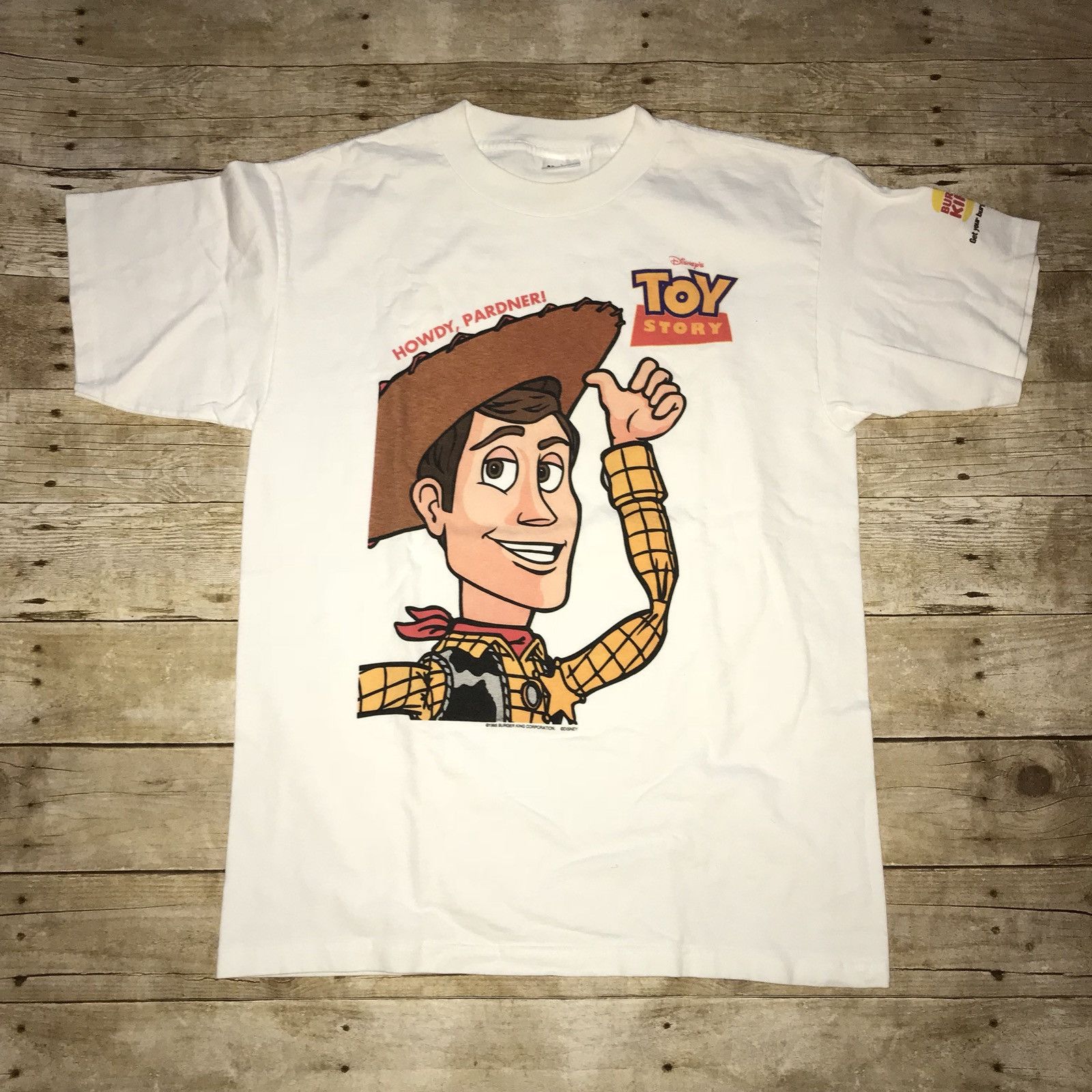 Disney × Vintage 1995 Sheriff Woody Toy Story Burger King Tee 
