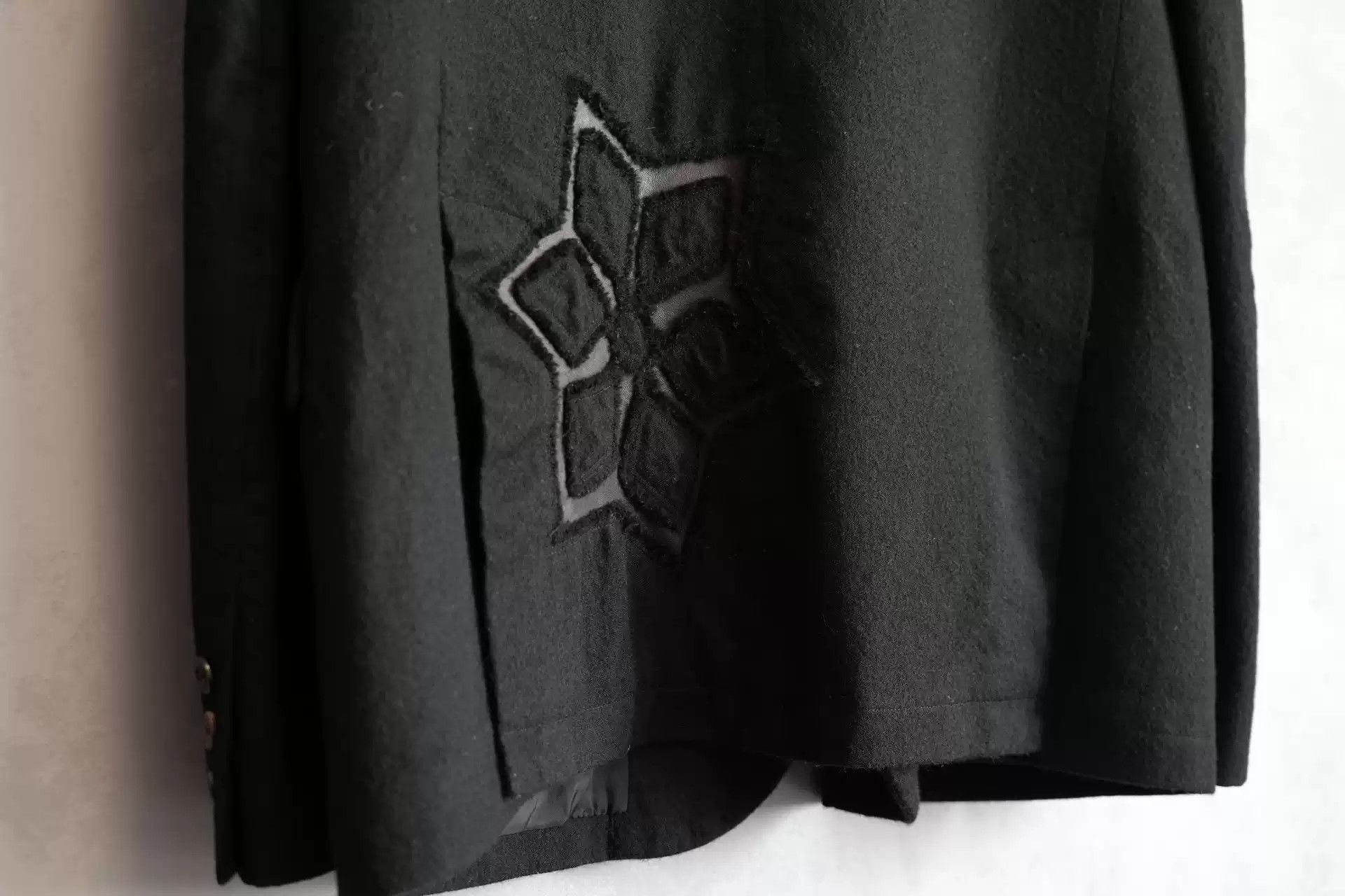 Yohji Yamamoto Yohji Yamamoto 03AW Patchwork Patterned Wool Jacket Size US XL / EU 56 / 4 - 5 Thumbnail