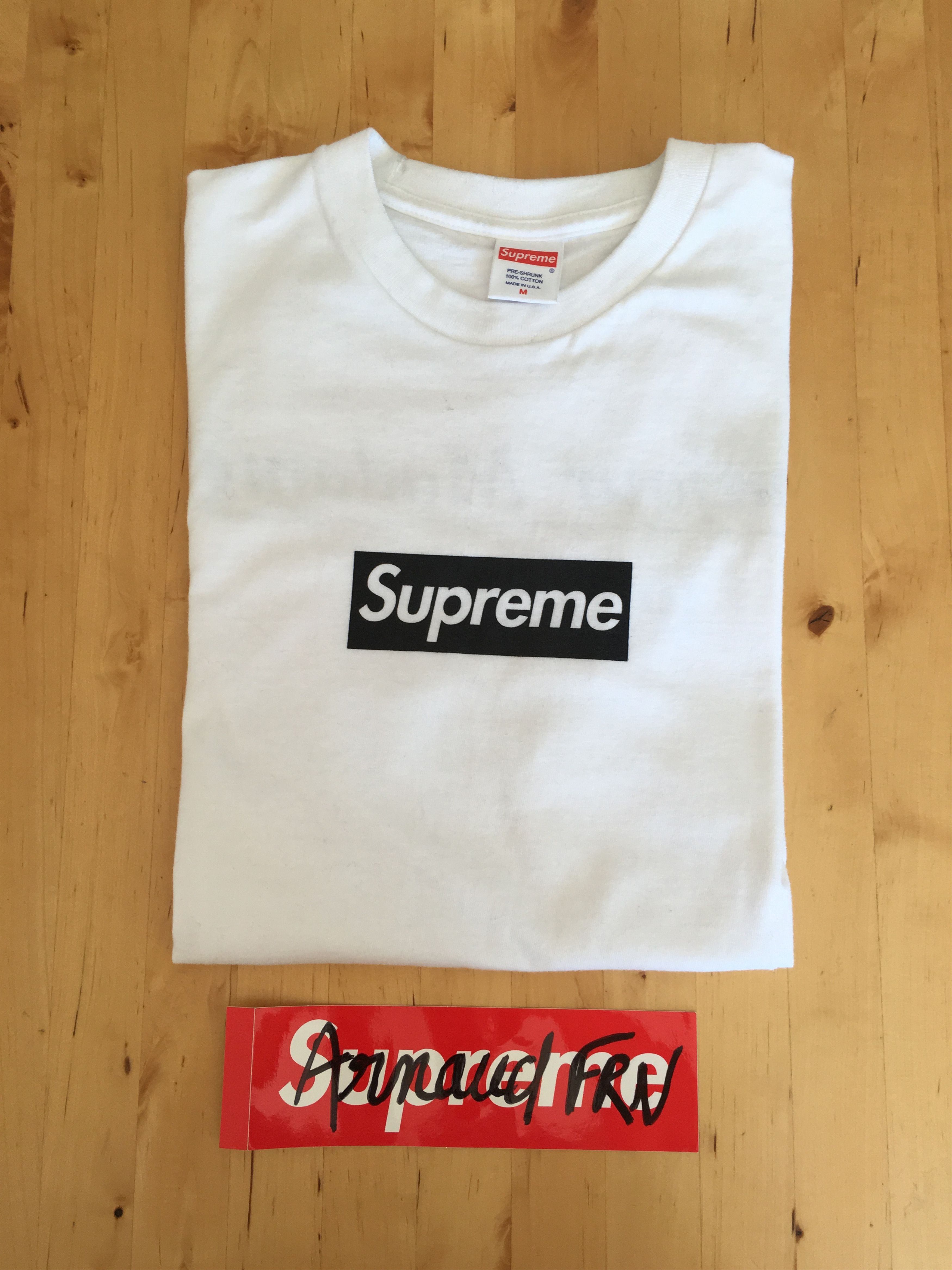 Supreme Paris Box Logo Tee White