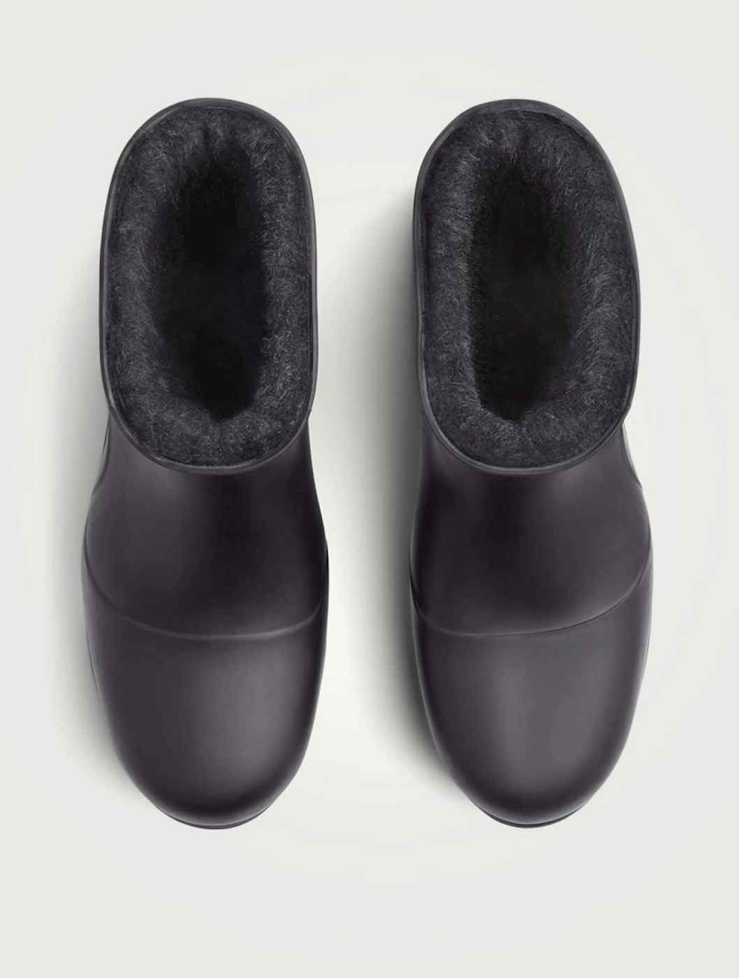 Bottega Veneta 💥LIMITED TIME OFFER💥Puddle Shearling Rubber Boots in Black Size US 7 / EU 40 - 4 Thumbnail