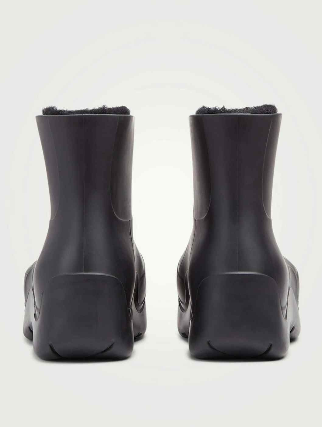 Bottega Veneta 💥LIMITED TIME OFFER💥Puddle Shearling Rubber Boots in Black Size US 7 / EU 40 - 3 Thumbnail