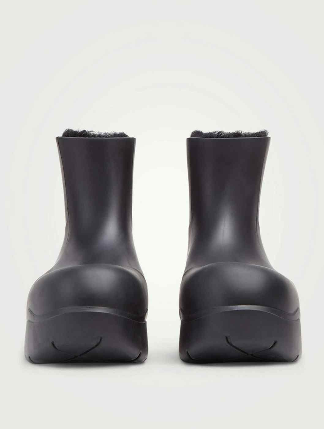 Bottega Veneta 💥LIMITED TIME OFFER💥Puddle Shearling Rubber Boots in Black Size US 7 / EU 40 - 2 Thumbnail
