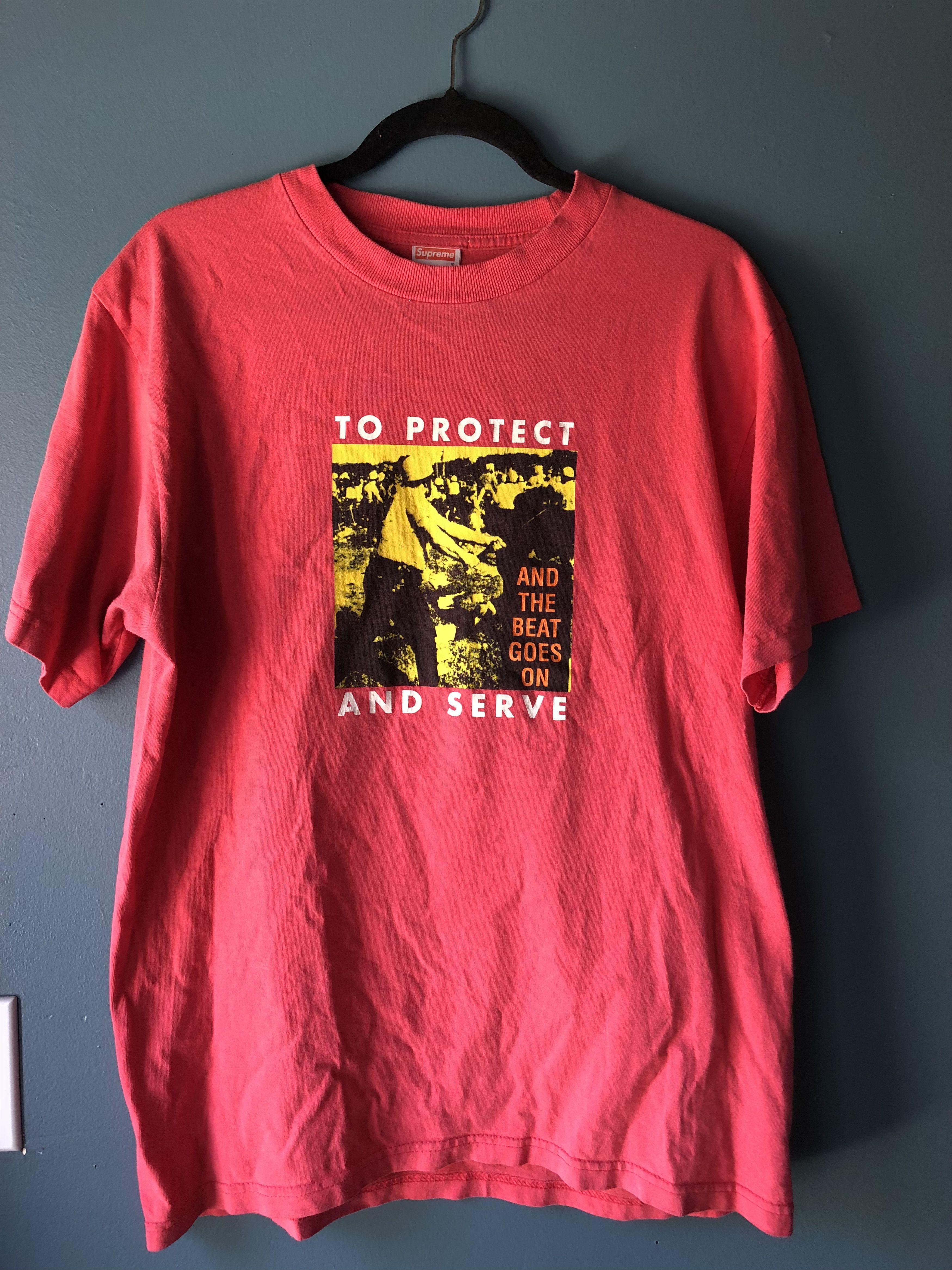 Supreme Supreme To protect and serve t shirt | Grailed