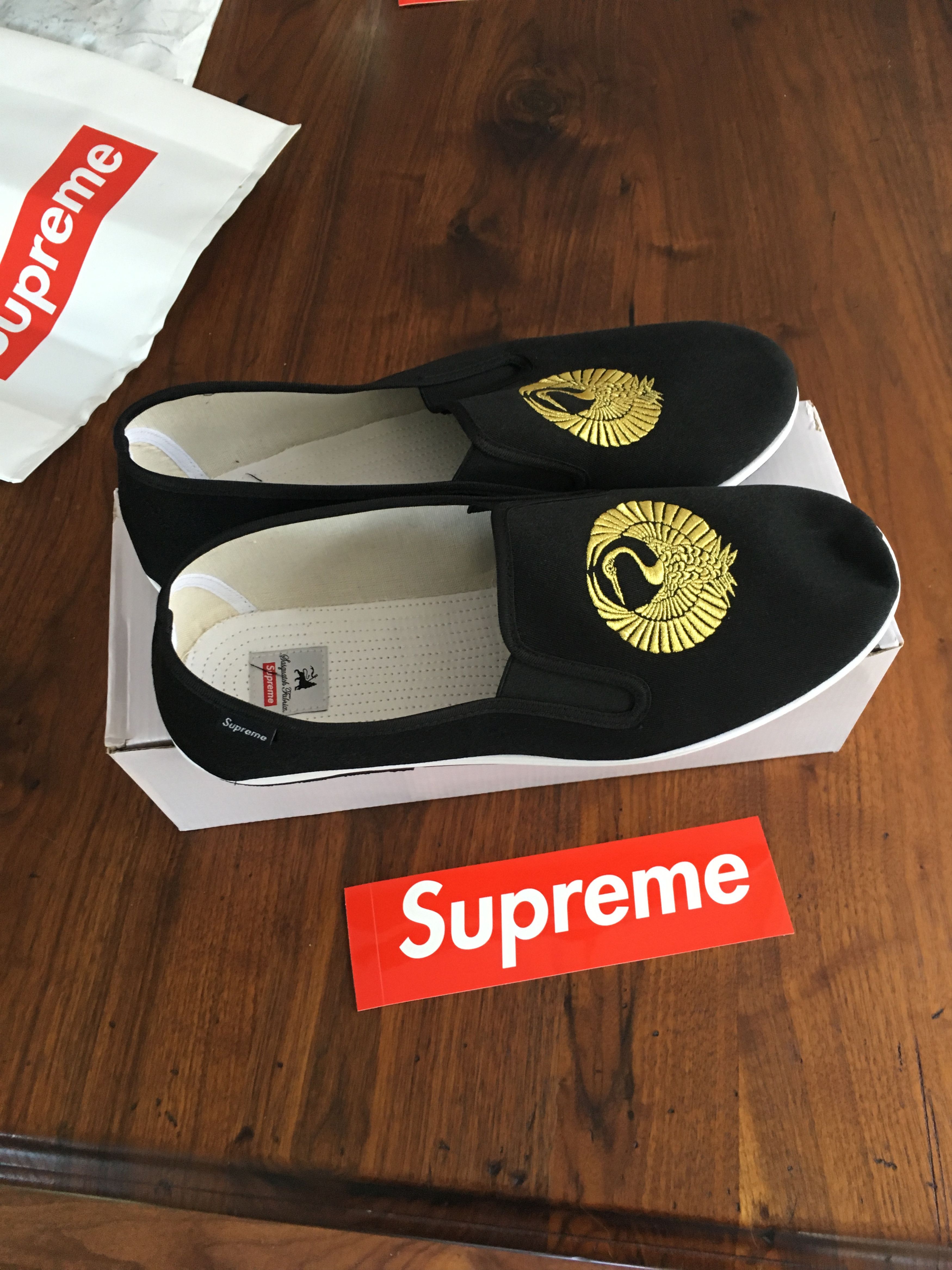 Sasquatchfabrix × Supreme Crane slip on shoes | Grailed