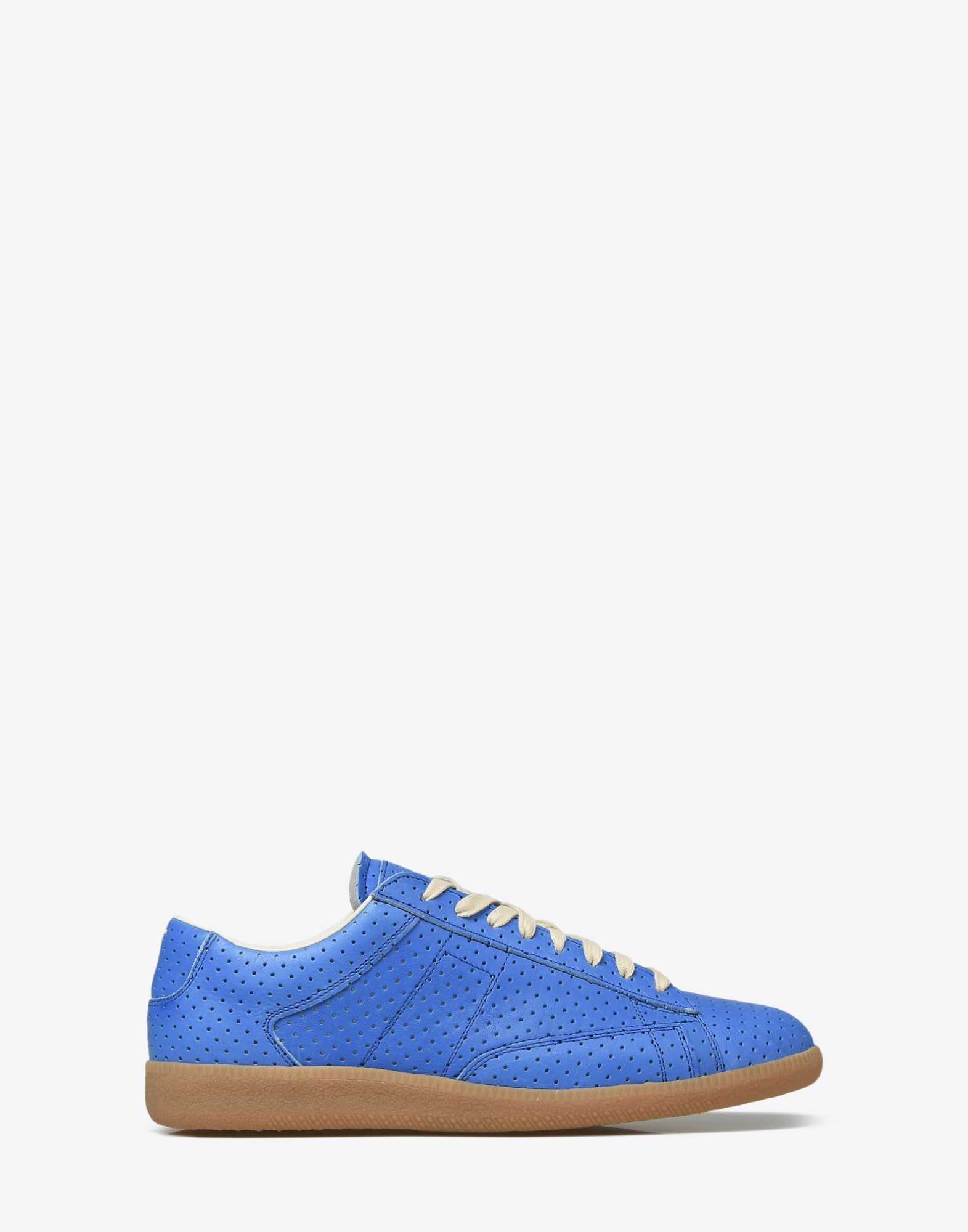 Maison Margiela Low Top Ace Sneakers Blue Perforated Leather Size US 9 / EU 42 - 1 Thumbnail