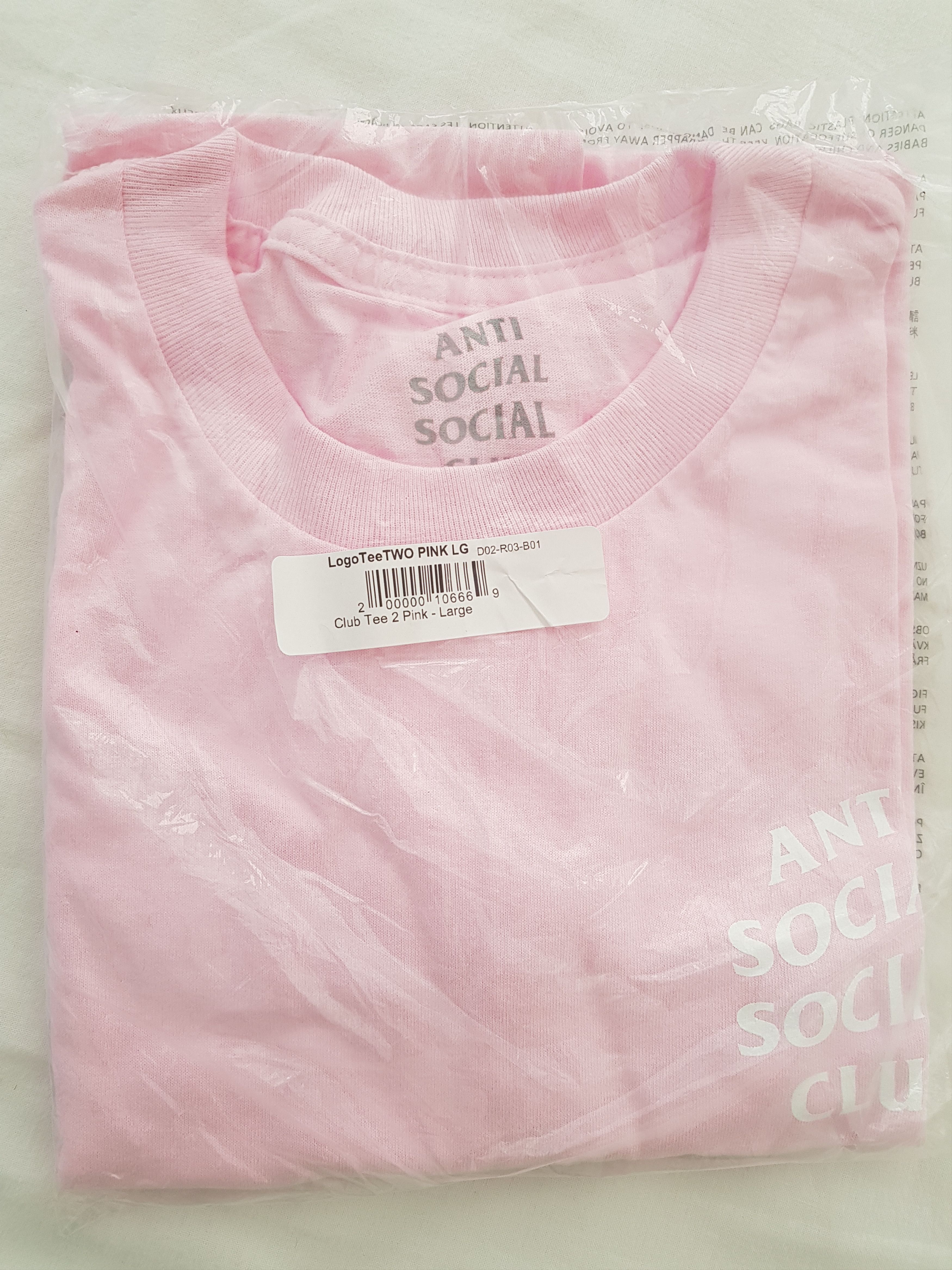 Anti Social Social Club RARE : 2017 Antisocial social club Pink tee Size US L / EU 52-54 / 3 - 1 Thumbnail