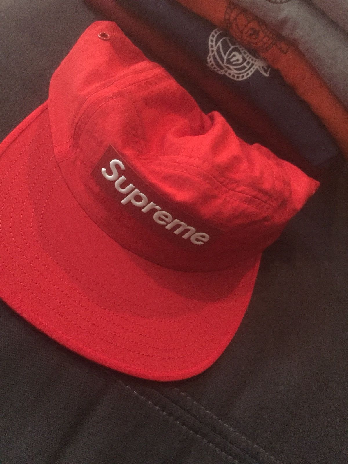 Supreme Raised Logo Patch Camp Cap Red Grailed