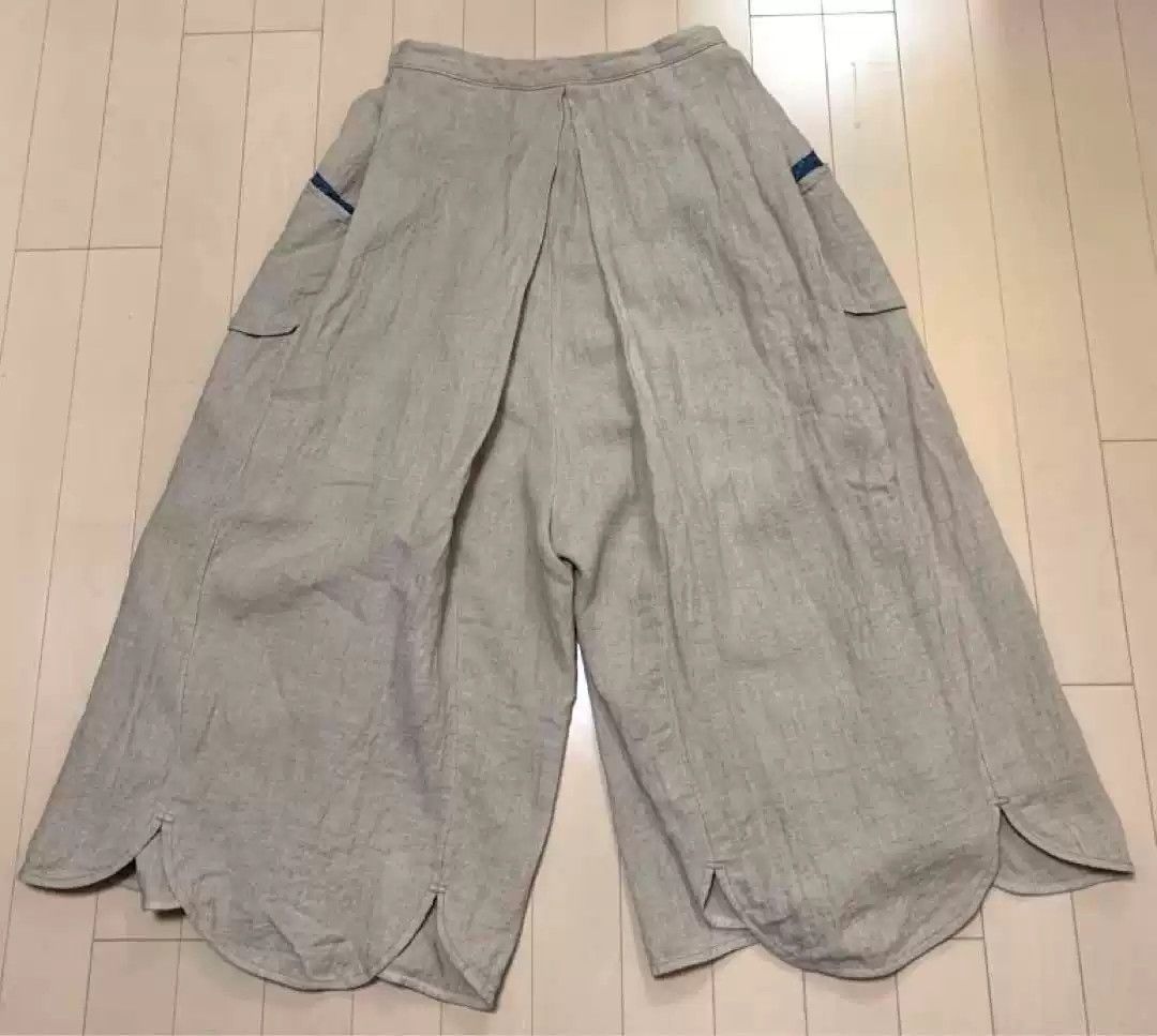 Kapital KAPITAL flower edge linen cotton casual pants Size US 30 / EU 46 - 5 Thumbnail
