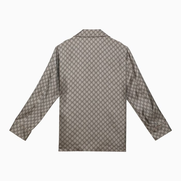 Gucci Gucci Beige/Ebony Silk Gg Print Jacket