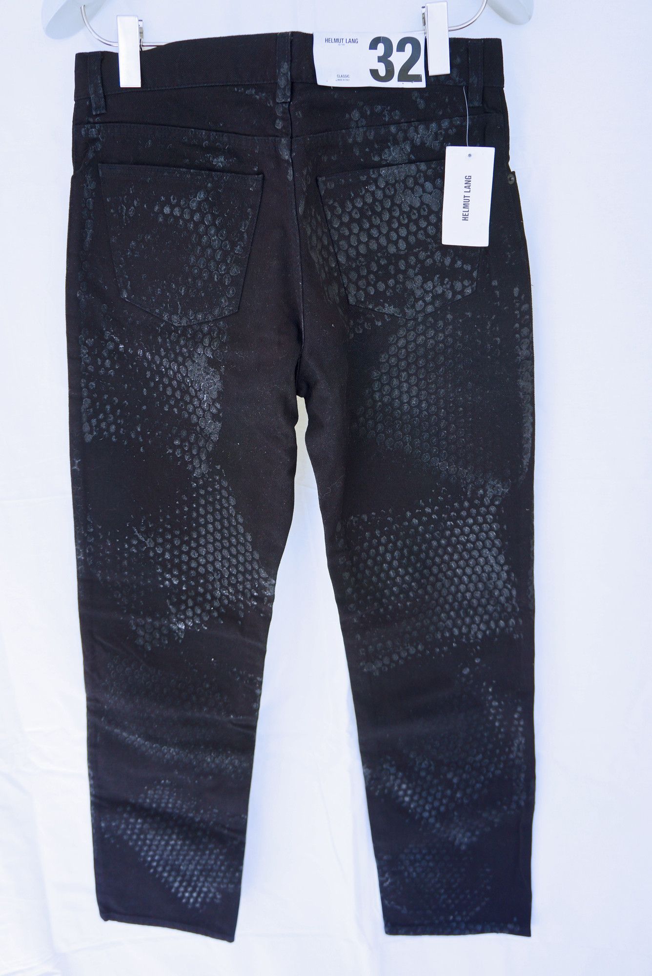 Helmut Lang 03ss Helmut Lang Rubber Tire Print Denim Pants | Grailed