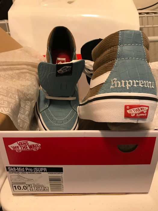 Vans x supreme outlet crocodile