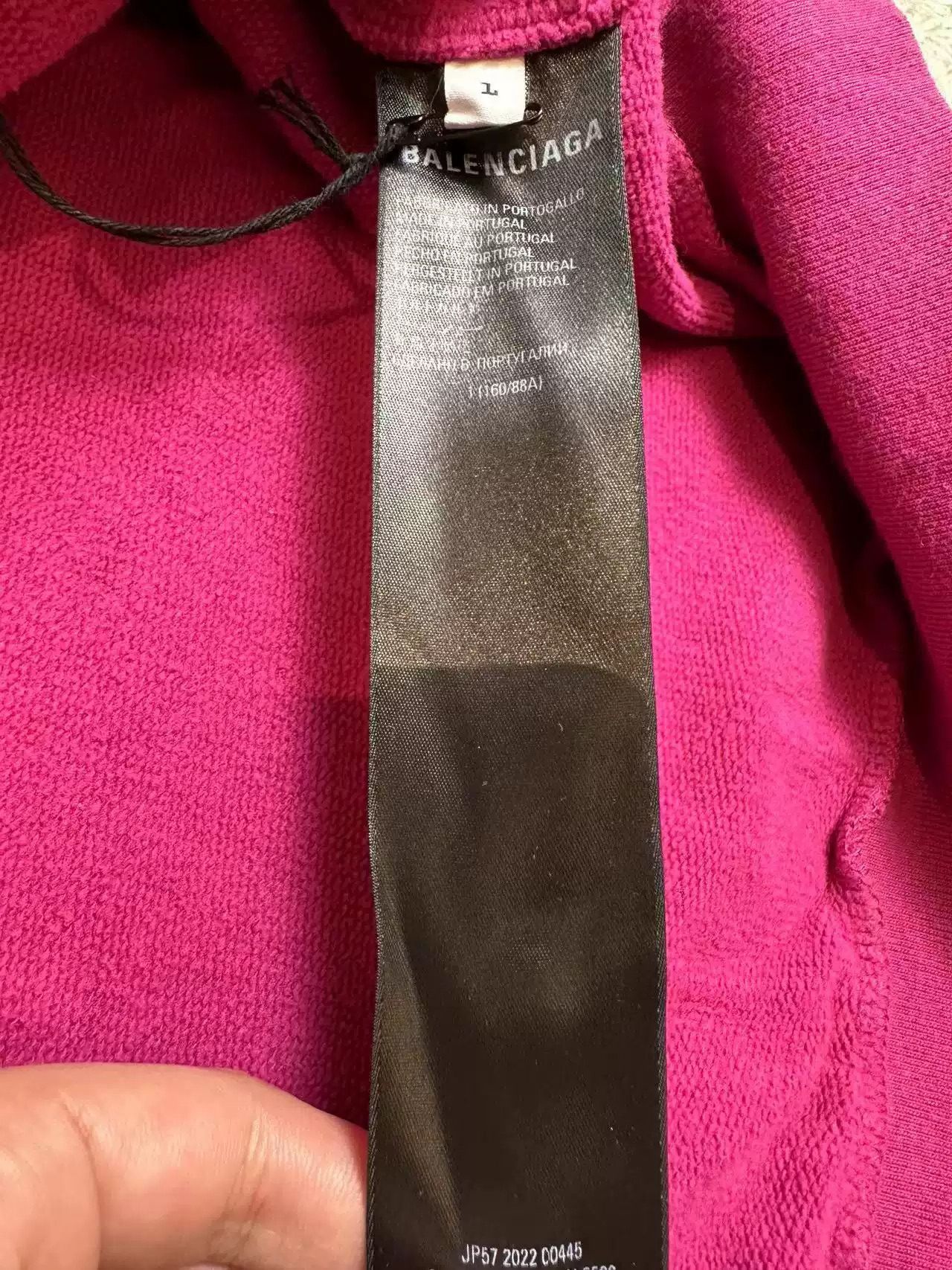 Balenciaga Balenciaga Rose-red Rainbow Lettered Hoodie Size US S / EU 44-46 / 1 - 6 Thumbnail