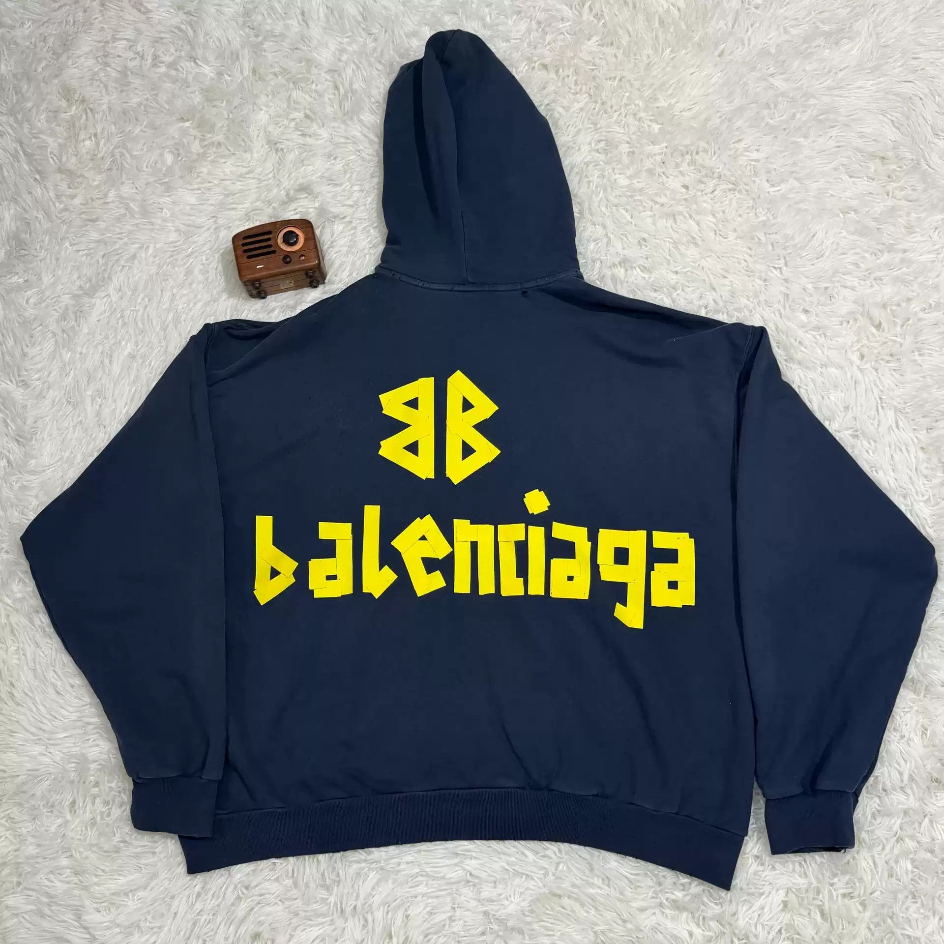 Balenciaga BALENCIAGA Tape Hoodie Size US XXS / EU 40 - 2 Thumbnail