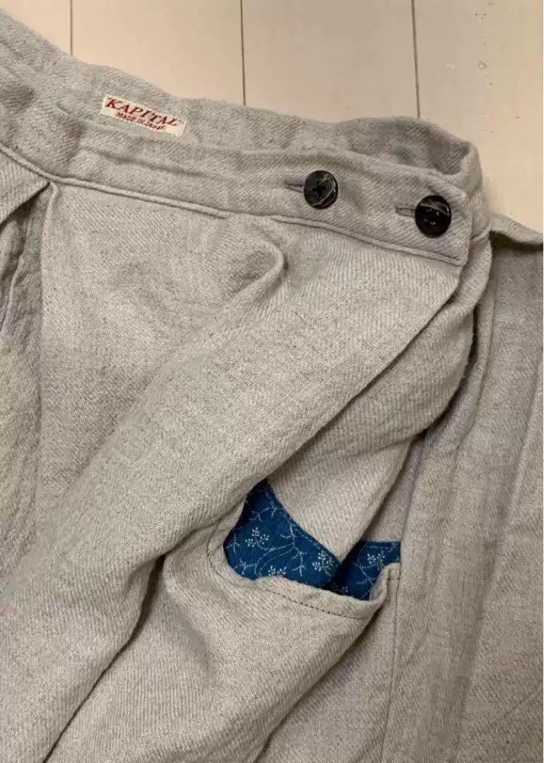 Kapital KAPITAL flower edge linen cotton casual pants Size US 30 / EU 46 - 2 Thumbnail