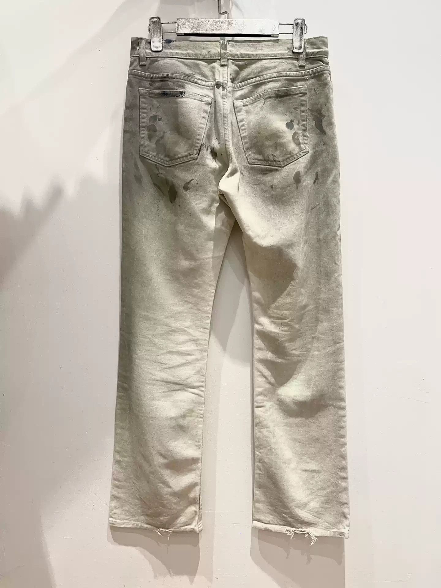 Helmut Lang Helmut Lang 03SS Smokey White Painter Jeans Painter jeans Size US 27 - 2 Thumbnail