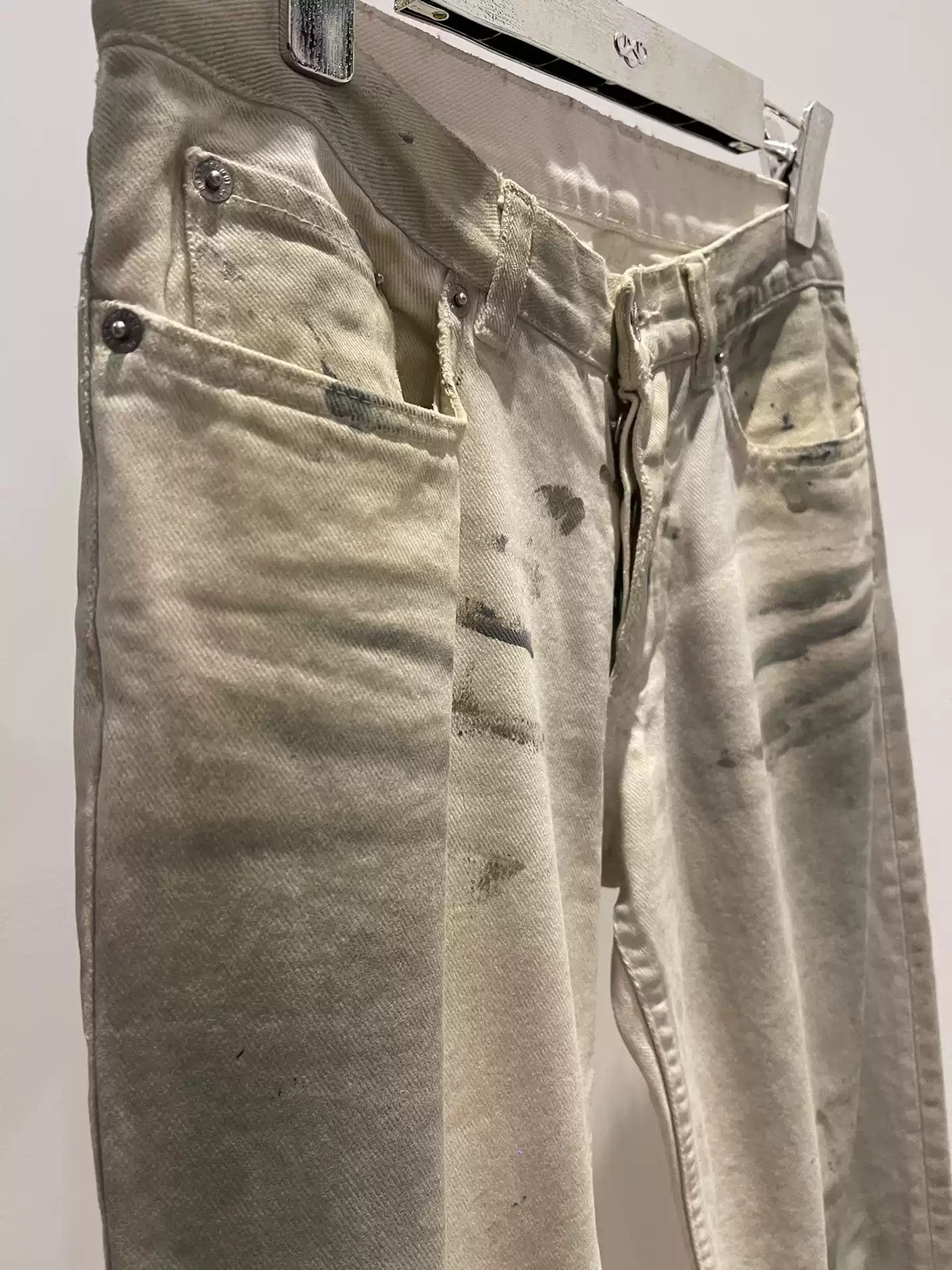 Helmut Lang Helmut Lang 03SS Smokey White Painter Jeans Painter jeans Size US 27 - 3 Thumbnail