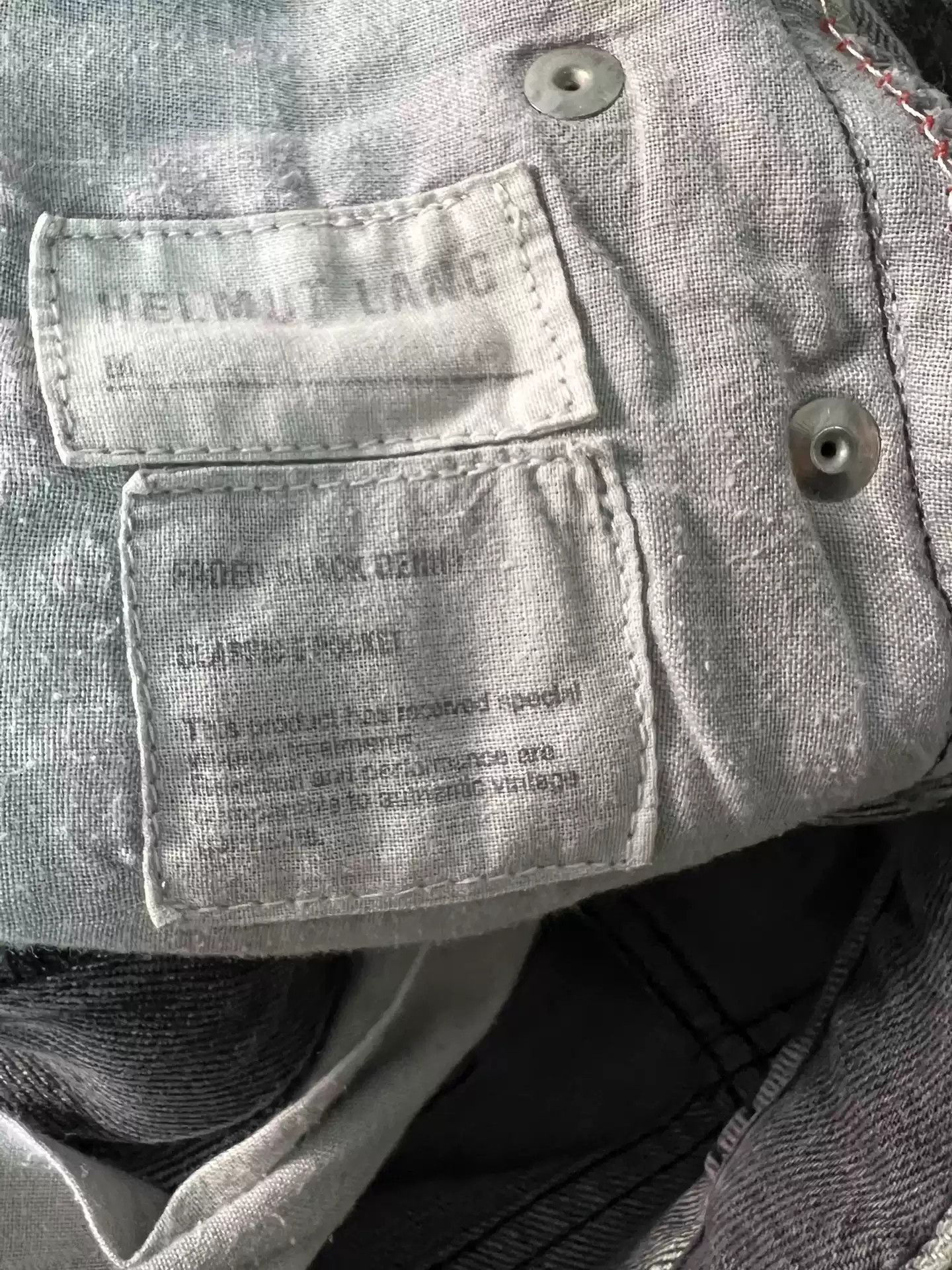 Helmut lang faded black denim classic 5 pocket