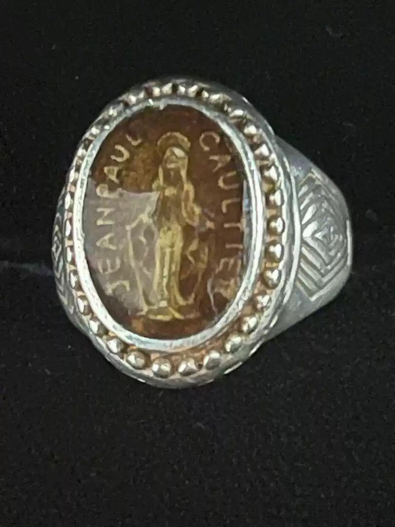 Gaultier Amber Yellow Gold Our Lady Ring