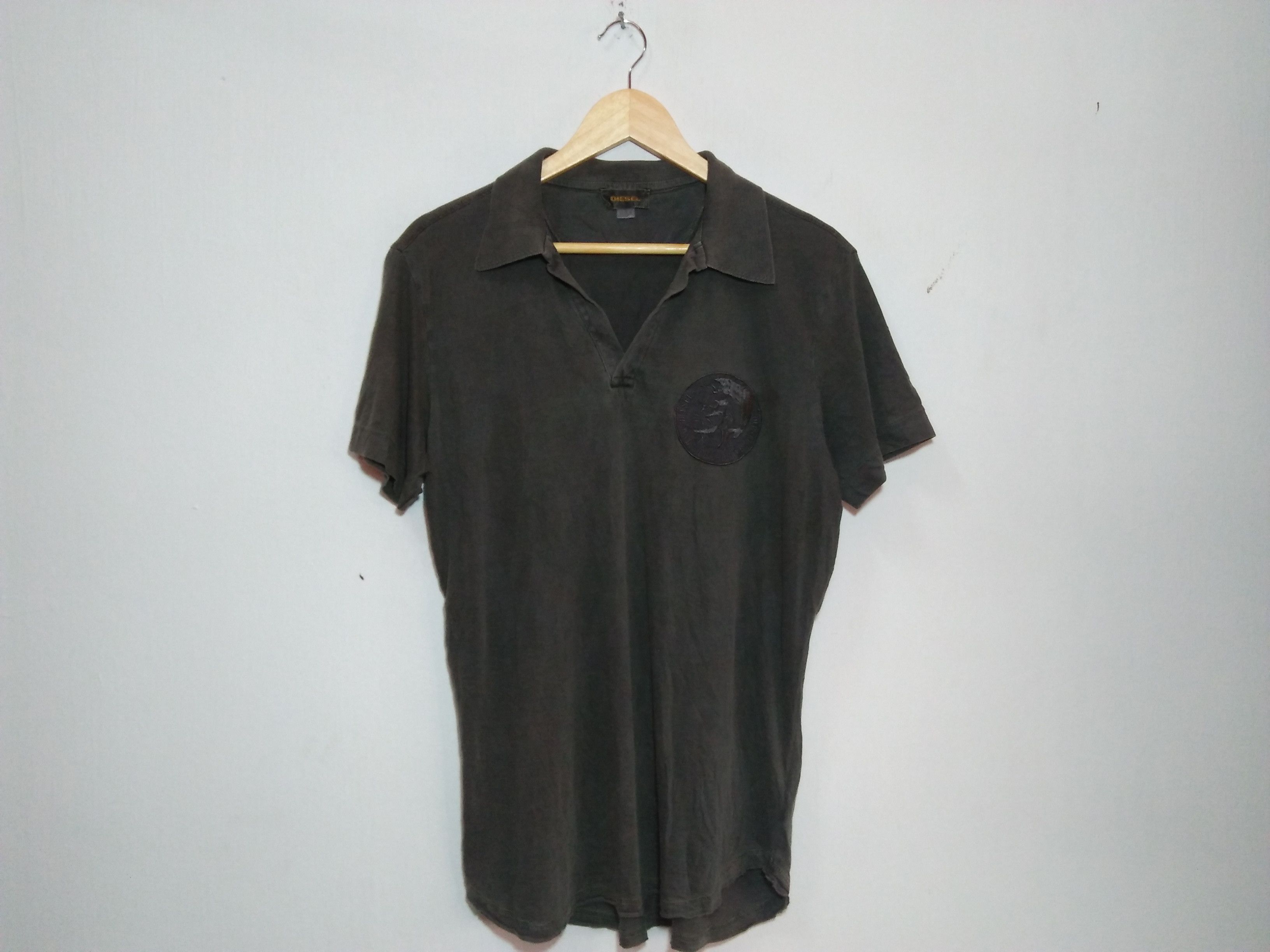 Diesel DIESEL Mohawk Only The Brave Patch Dark Green Polo Shirt Size US M / EU 48-50 / 2 - 1 Thumbnail