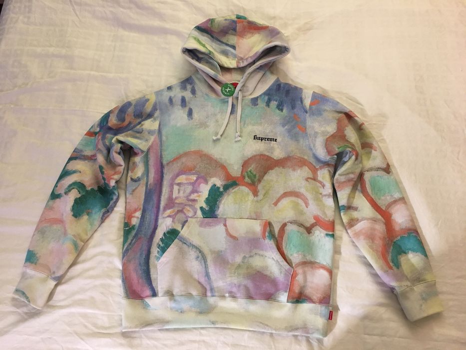 Supreme landscape hooded clearance sweatshirt