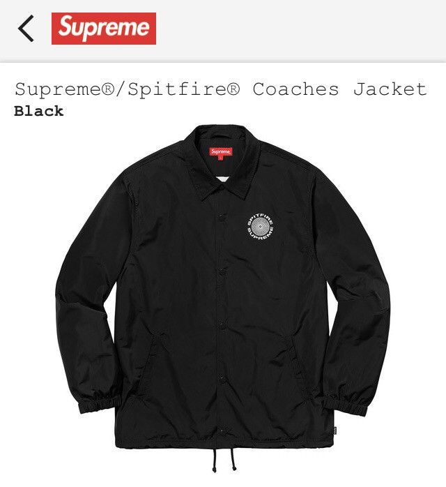 Supreme Spitfire Coaches Jacket | Grailed