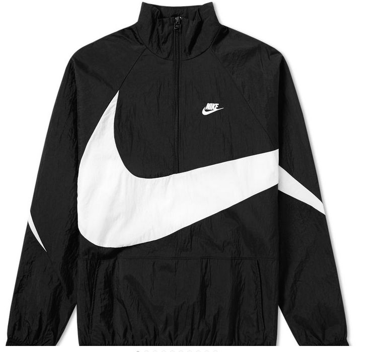 Nike *** FINAL PRICE *** Sportswear Big Swoosh Half Zip Anorak Windbreaker Jacket Black Size US XL / EU 56 / 4 - 2 Preview