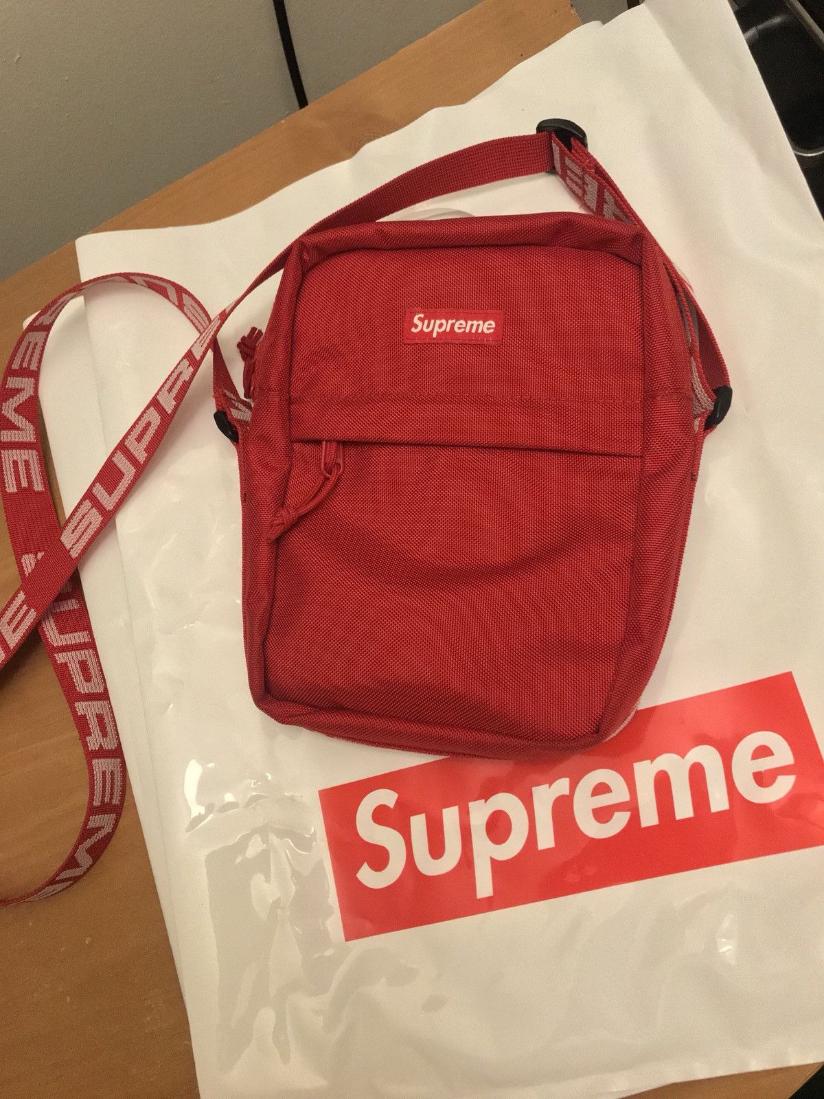 Supreme shoulder bag (SS18) Black cross body bag - Depop