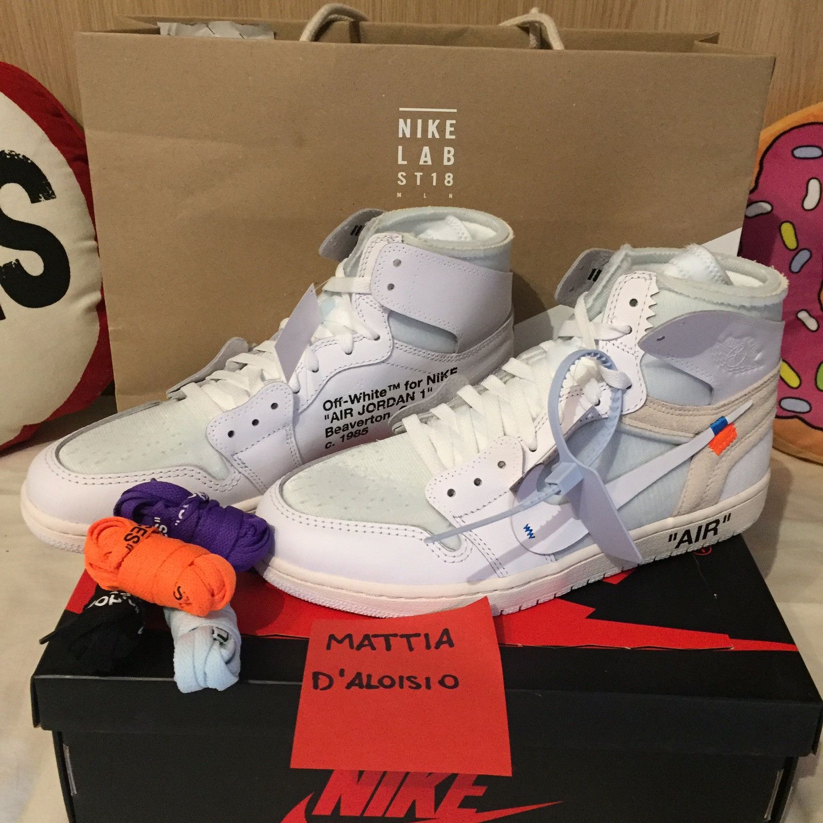 Jordan X Off White NRG Hi Top Sneakers