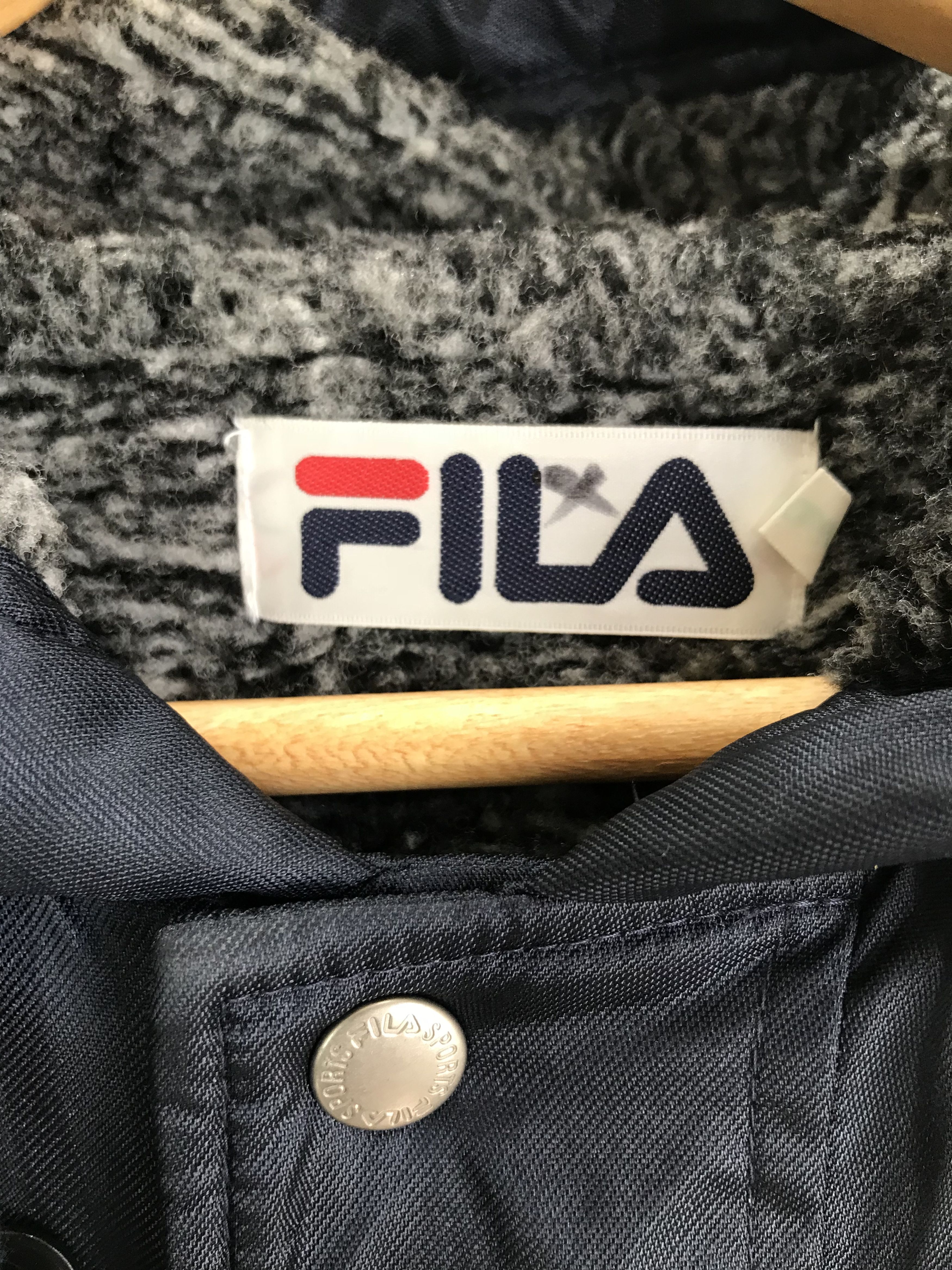 Fila × Vintage Vintage FILA Big Logo Hoodie Long Jacket Size US M / EU 48-50 / 2 - 7 Thumbnail