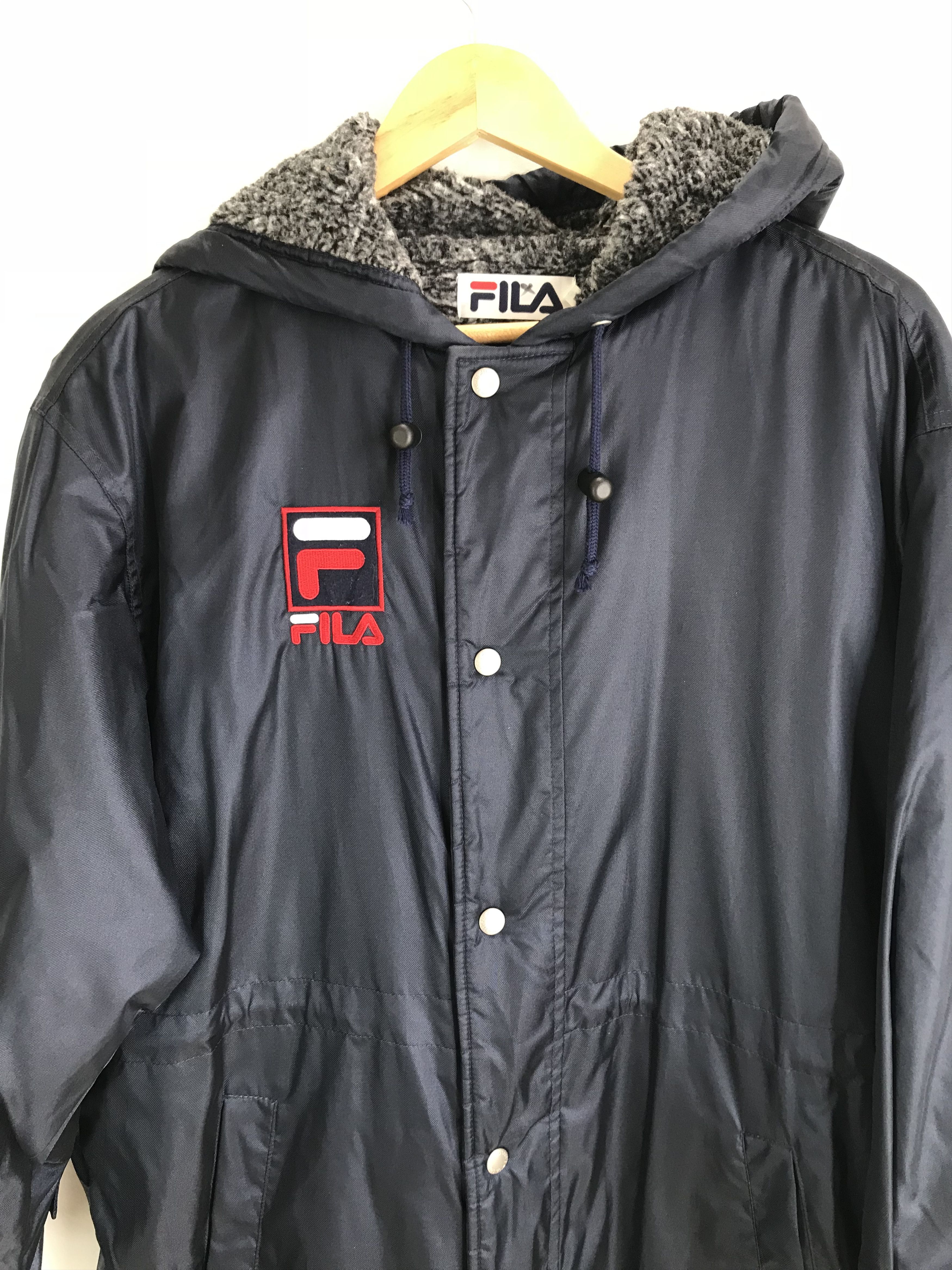 Fila × Vintage Vintage FILA Big Logo Hoodie Long Jacket Size US M / EU 48-50 / 2 - 4 Thumbnail