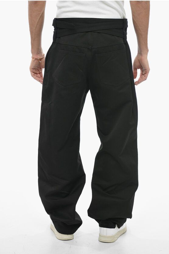 Bottega Veneta Twill Wide Leg Pants with double-layer belt Size US 34 / EU 50 - 2 Thumbnail