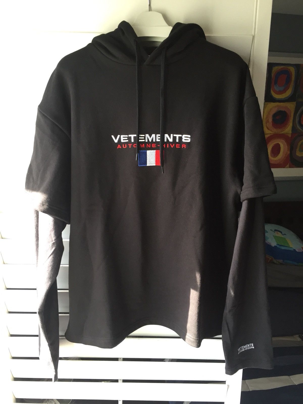 Vetements hoodie cheap french flag