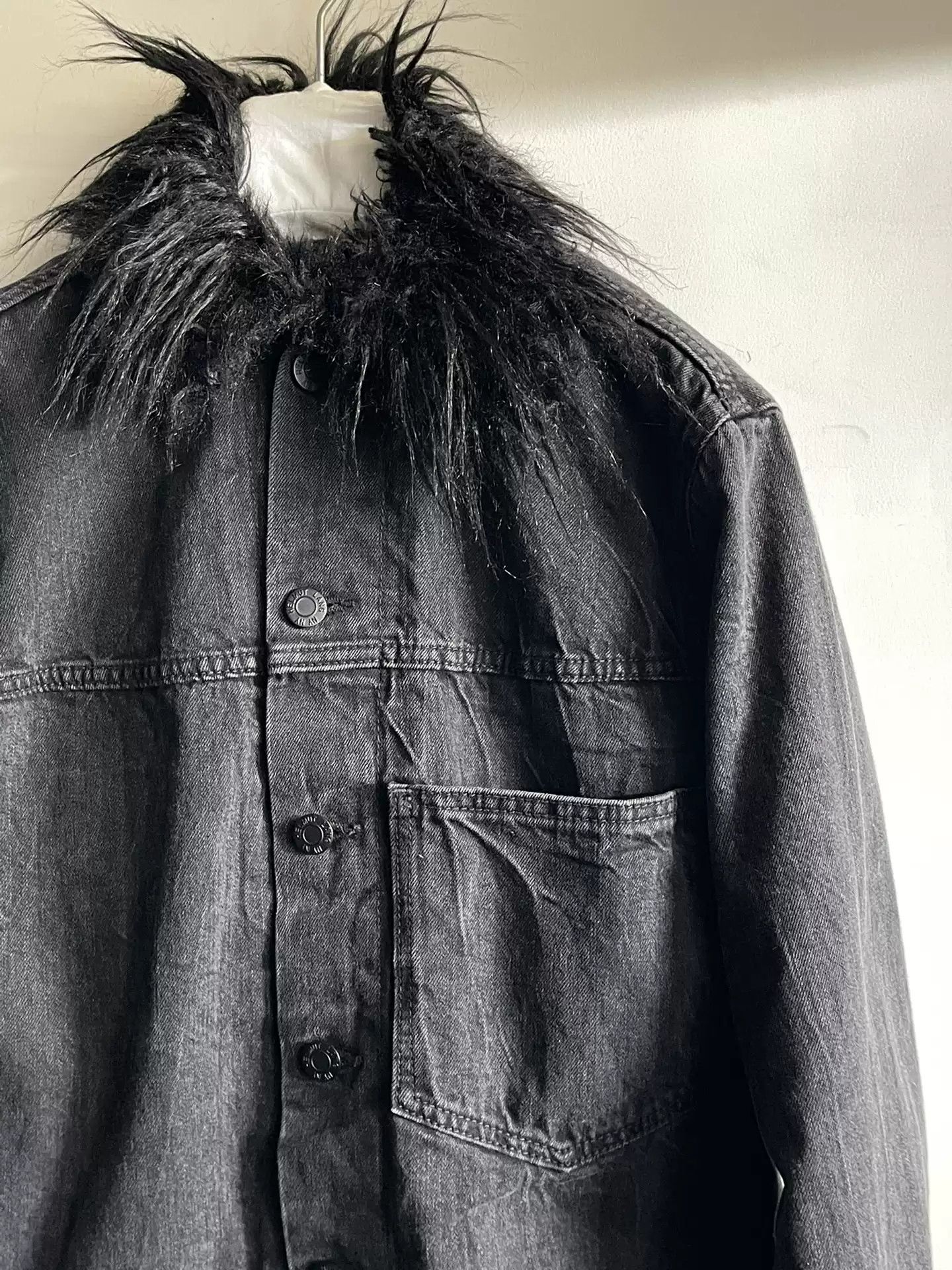 Helmut Lang Helmut Lang woolly collar denim jacket Size US M / EU 48-50 / 2 - 2 Thumbnail