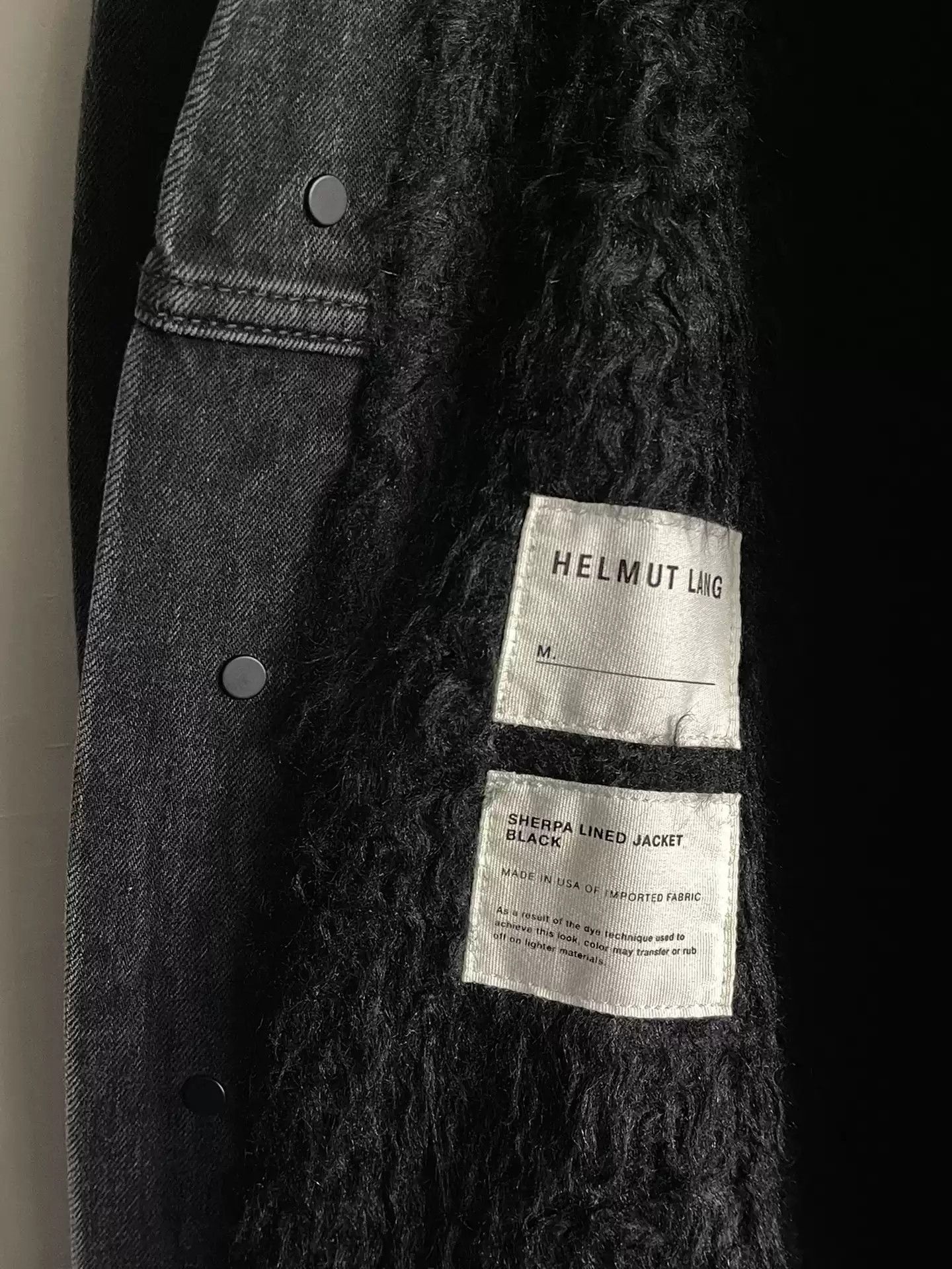 Helmut Lang Helmut Lang woolly collar denim jacket Size US M / EU 48-50 / 2 - 6 Thumbnail