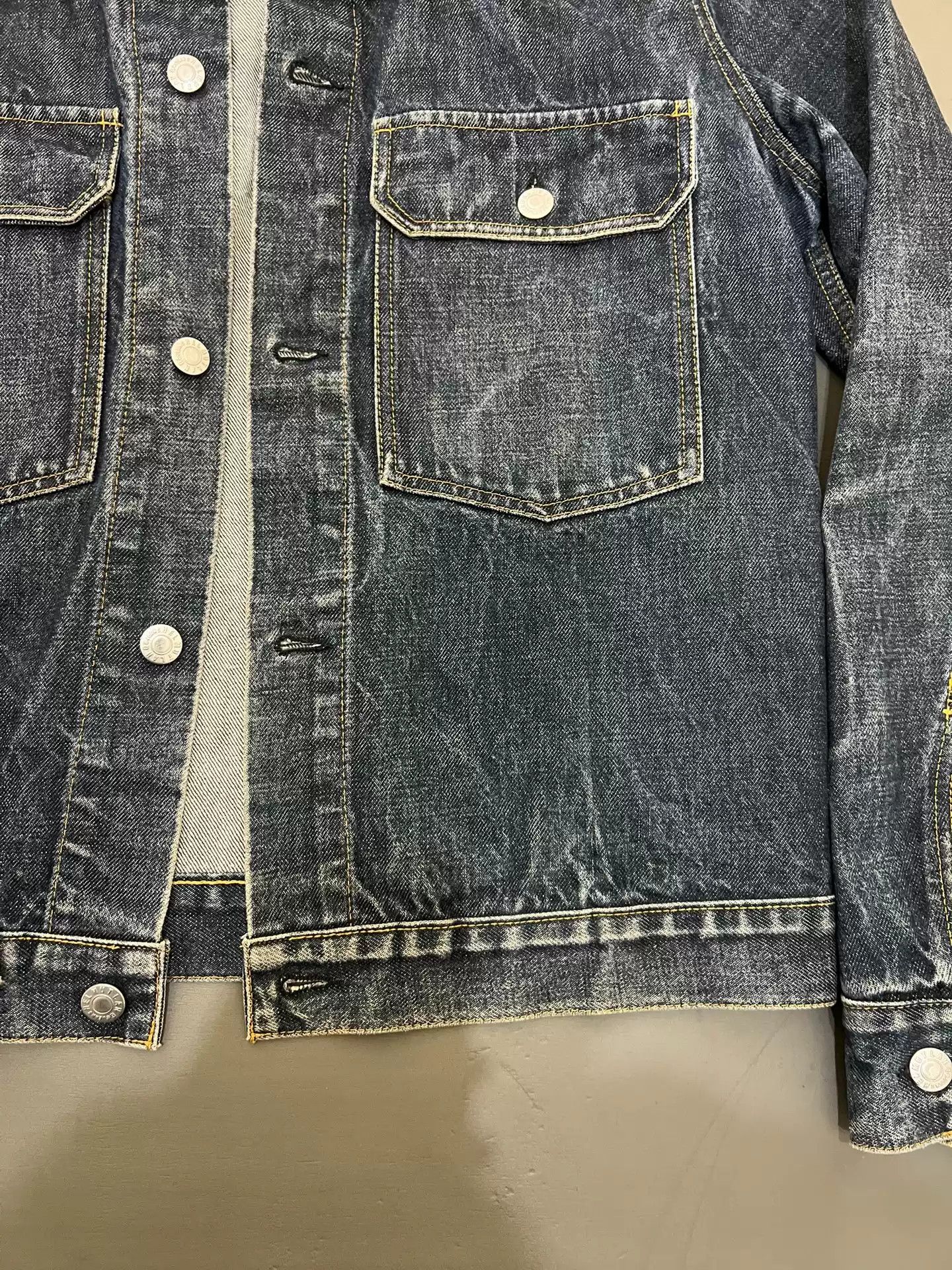 Helmut Lang Helmut Lang 1996 leather label, I period type2 blue cow denim jacket Size US L / EU 52-54 / 3 - 3 Thumbnail