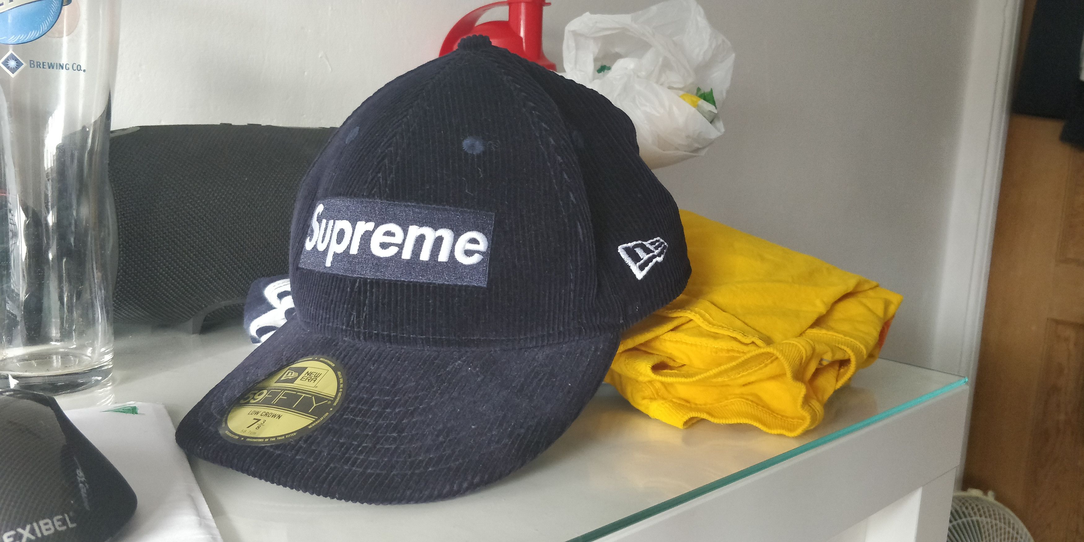 New Era Supreme Corduroy Box Logo | Grailed