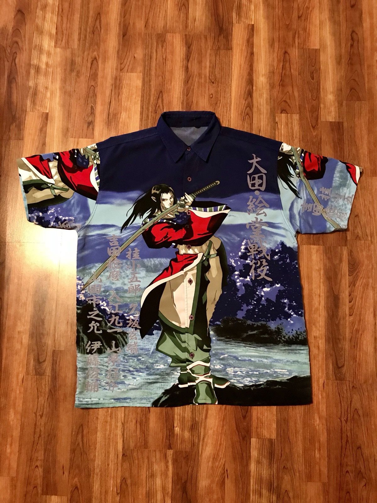 Popular Vintage Large Notorious X Japanese anime button up