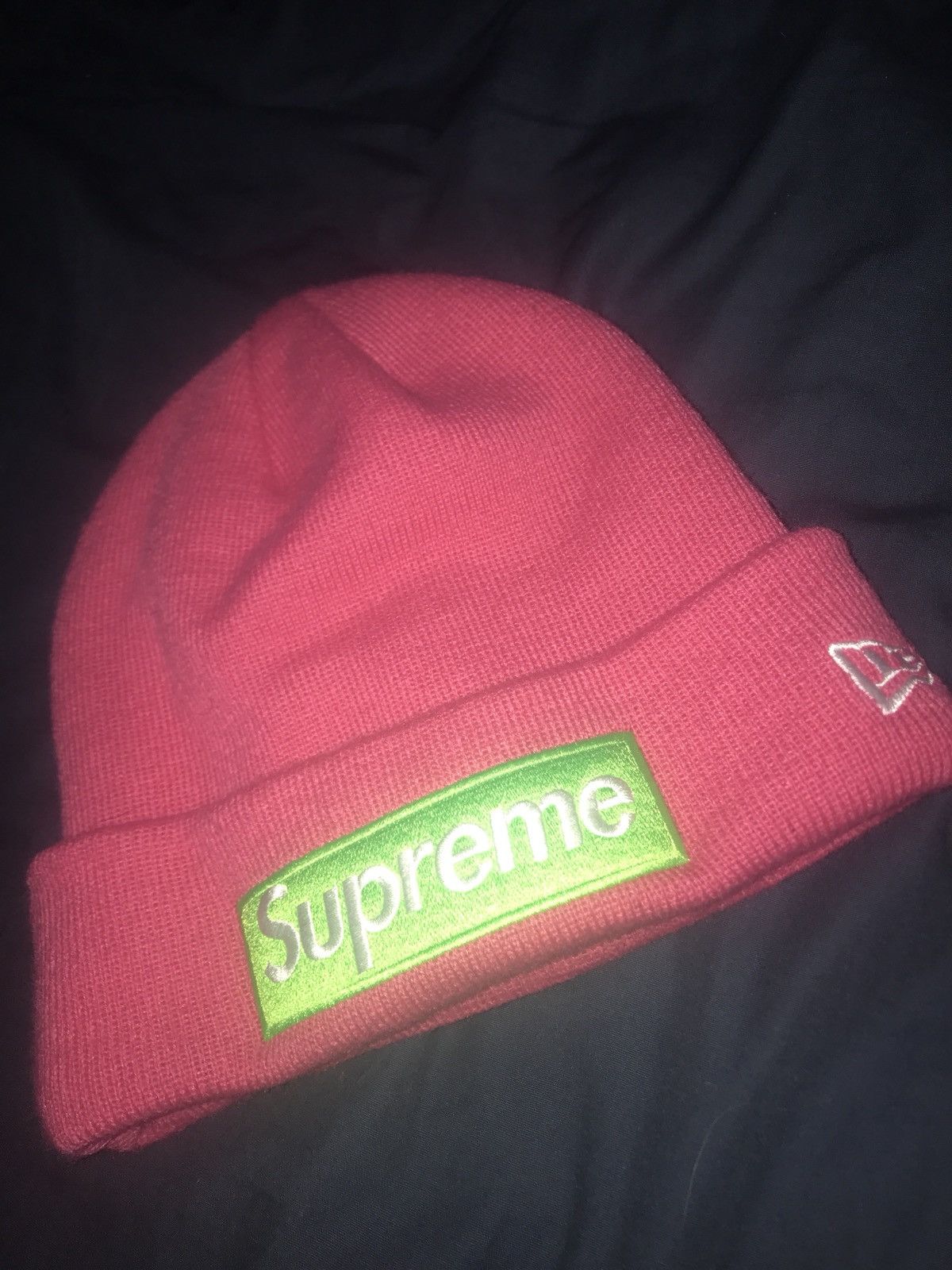 Supreme Magenta Box Logo Beanie