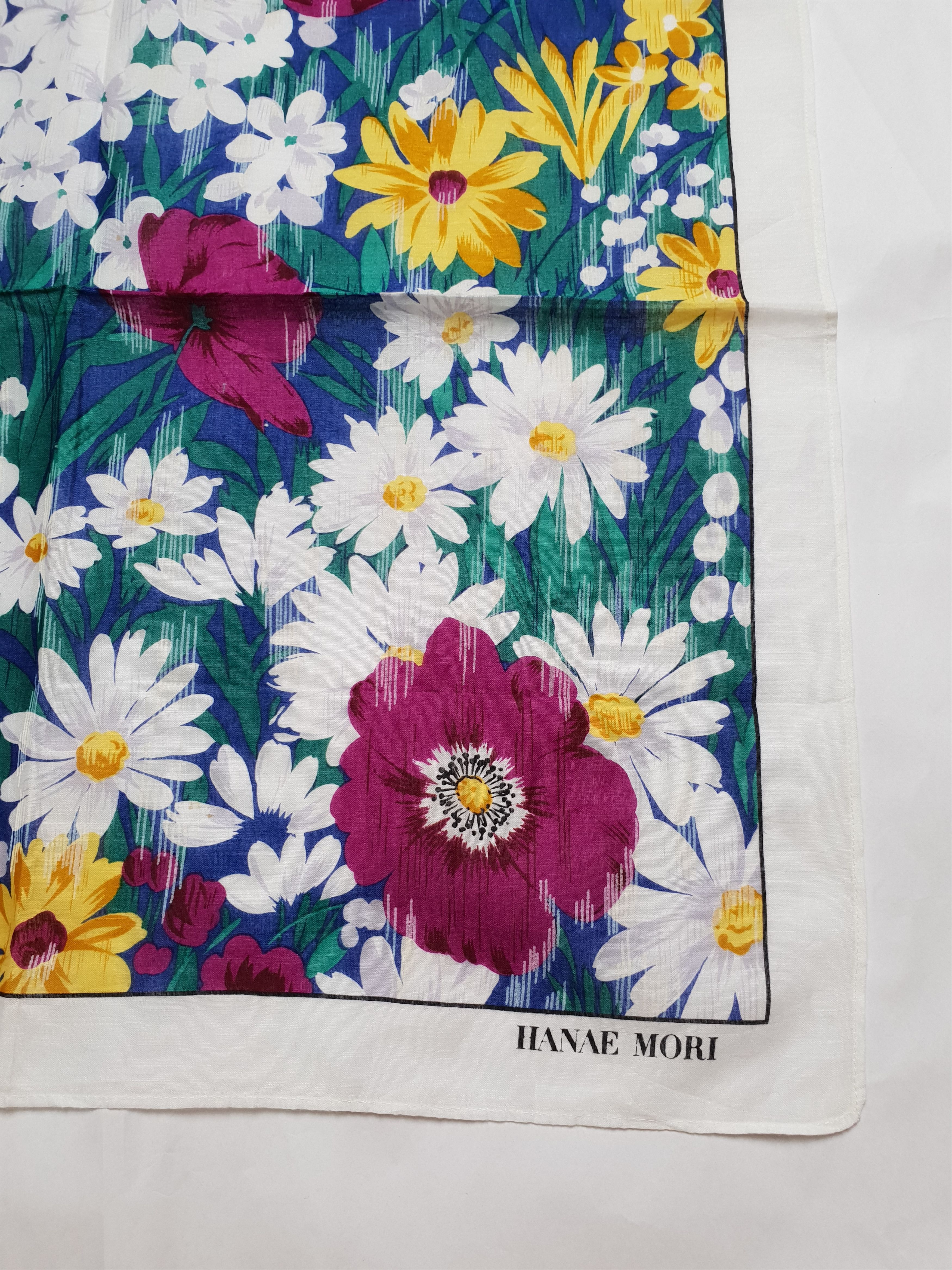 Japanese Brand Handky Bandana Hanae Mori Japanese Sunflower Size ONE SIZE - 3 Thumbnail