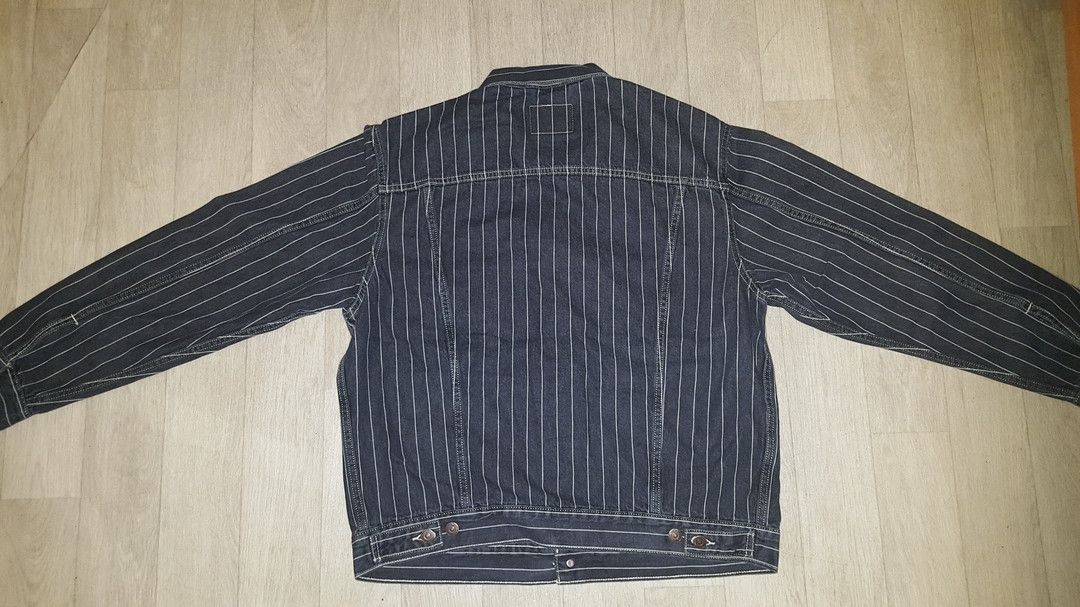 Supreme Supreme/Levi's Pinstripe Trucker Jacket Black | Grailed