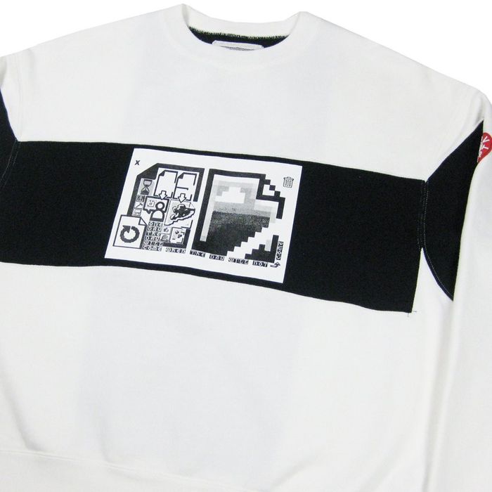 Cav Empt MD Document Crewneck Sweater Black White Grailed