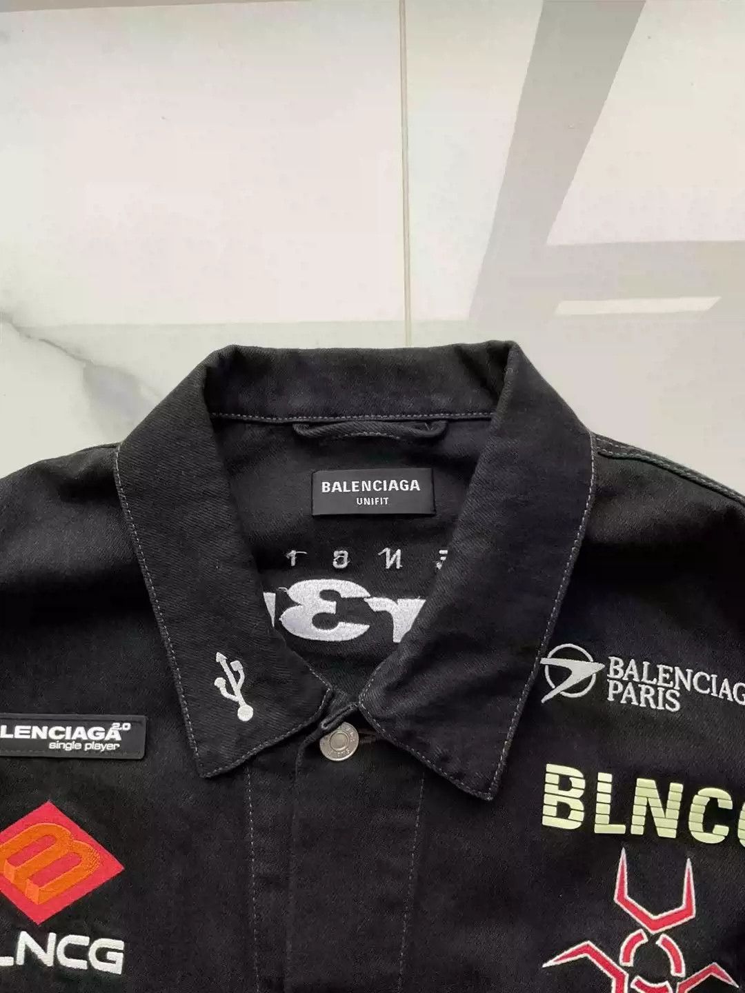 Balenciaga Balenciaga 21fw Gamer Denim Jacket Size US M / EU 48-50 / 2 - 3 Thumbnail