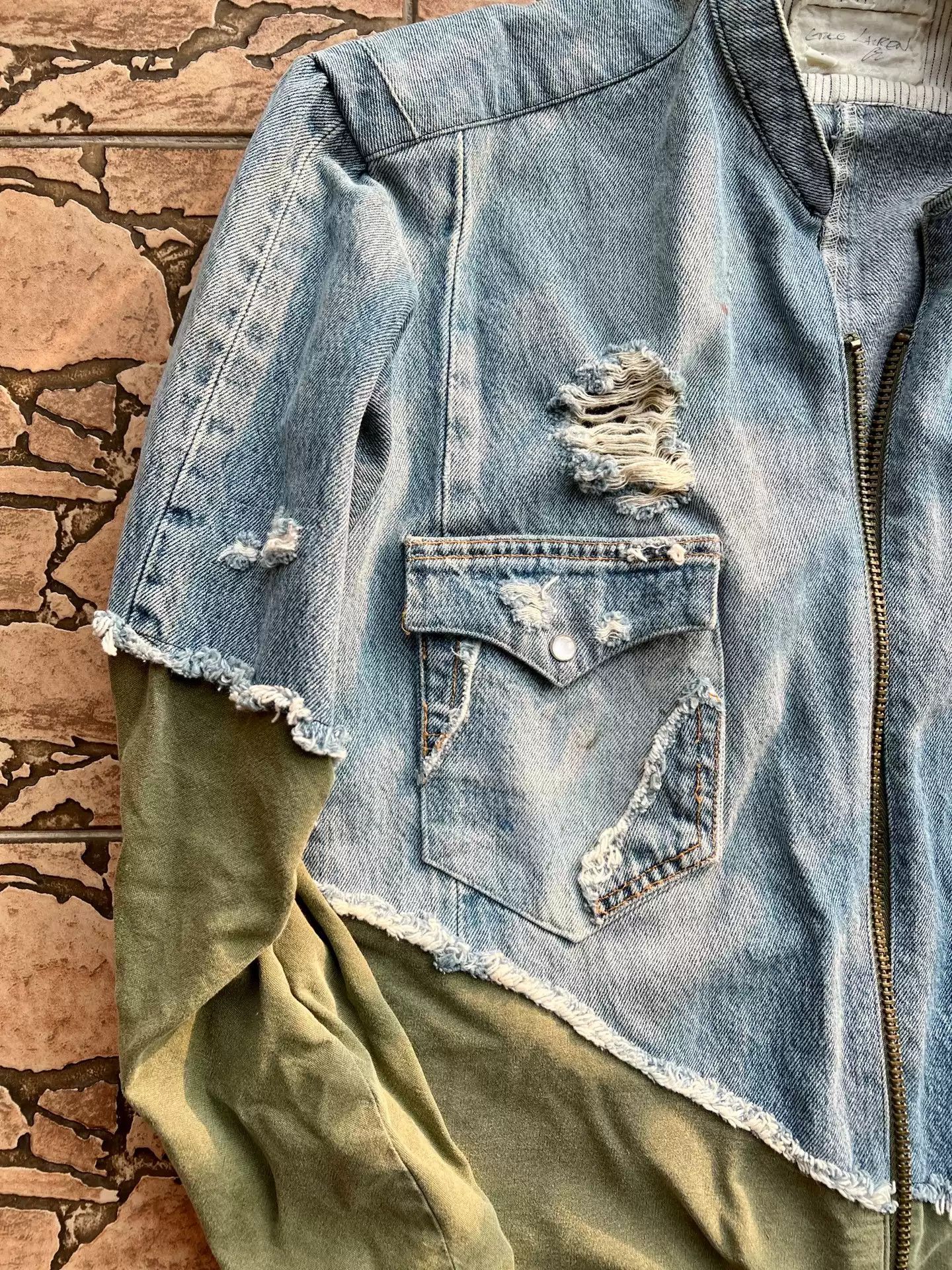 Greg Lauren Greglauren denim stitching jacket Size US S / EU 44-46 / 1 - 3 Thumbnail